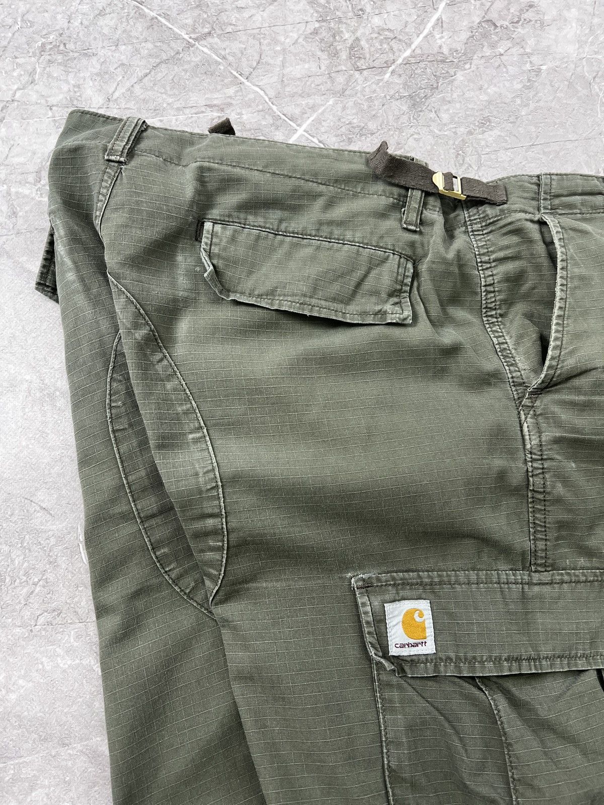 Carhartt × Vintage VINTAGE CARGO AVIATION DISTRESSED 2000s pants y2k olive Size US 34 / EU 50 - 9 Thumbnail