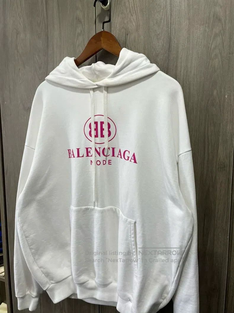 Balenciaga Balenciaga White and Pink Hoodie Size US XS / EU 42 / 0 - 3 Thumbnail
