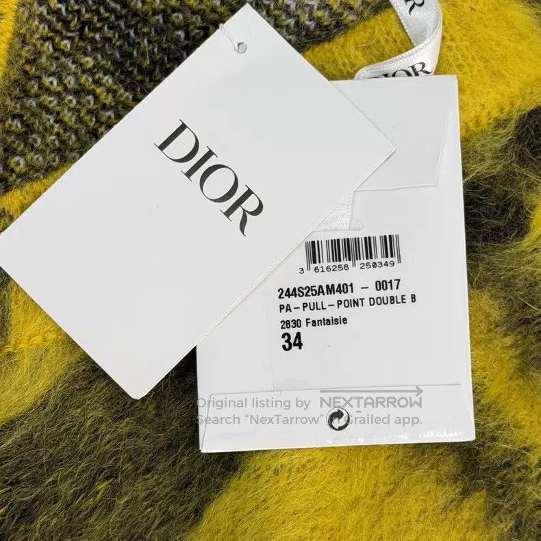 Dior Dior Yellow plaid horsehair sweater Size XXS / US 00 / IT 34 - 7 Thumbnail