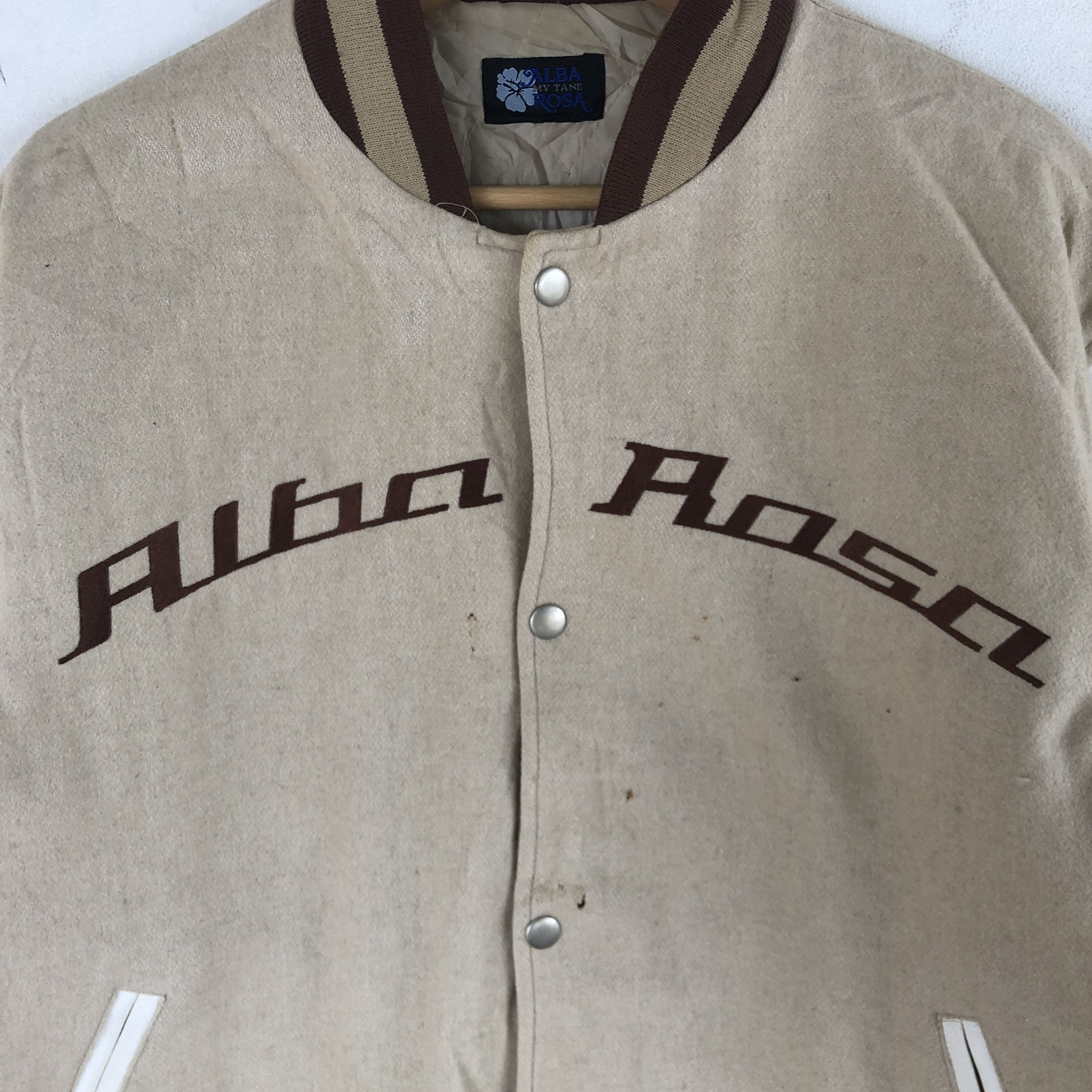 Other Vintage Alba Rosa Letterman Varsity Wool Leather Jackets Size M / US 6-8 / IT 42-44 - 7 Thumbnail