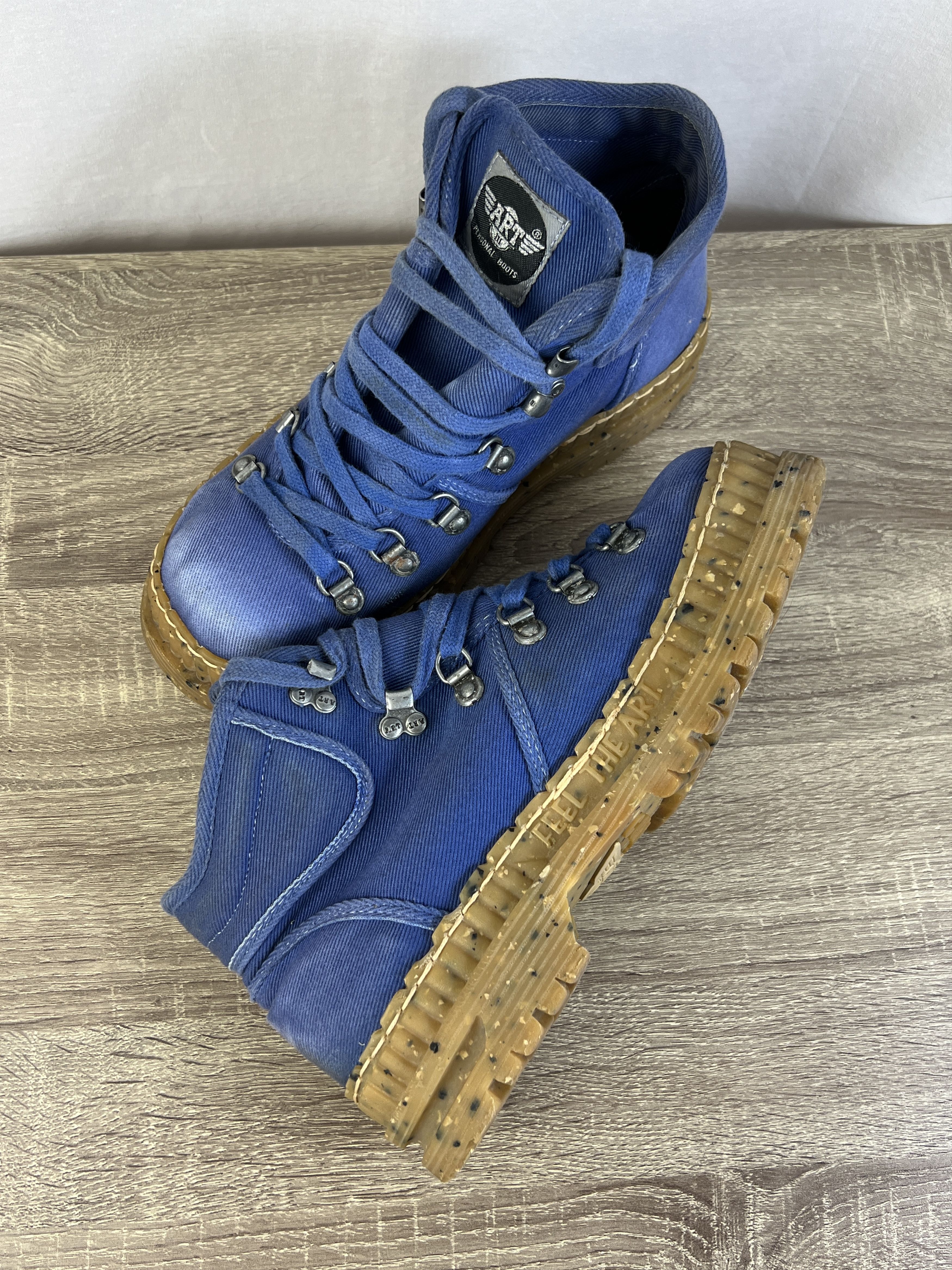 Japanese Brand Vintage The Art Company Chunky Blue Personal Boots Size US 8.5 / EU 41-42 - 7 Thumbnail