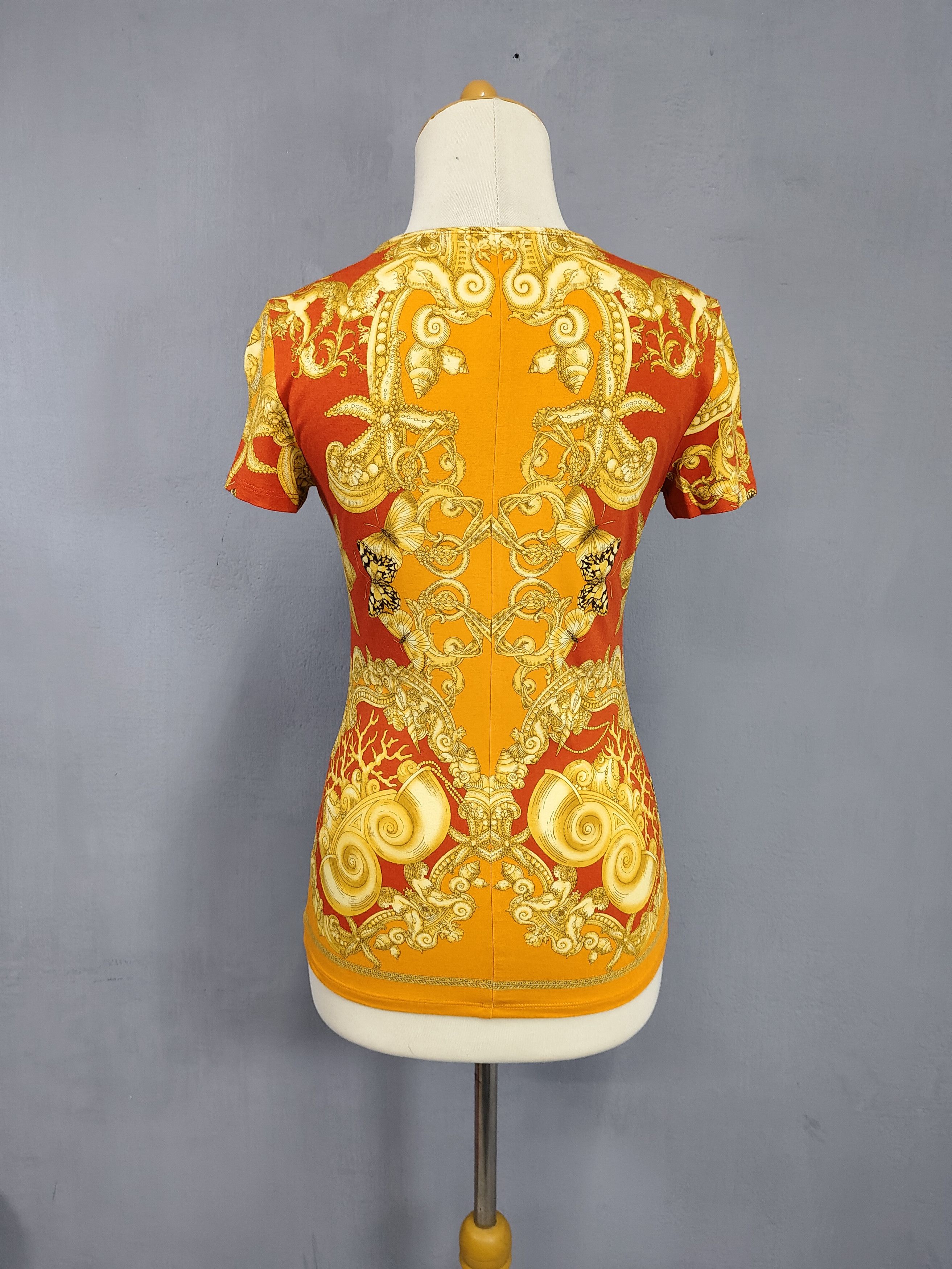 Versace Versace- Glam Style Baroque Marine Starfish Butterfly Tee Size L / US 10 / IT 46 - 11 Thumbnail