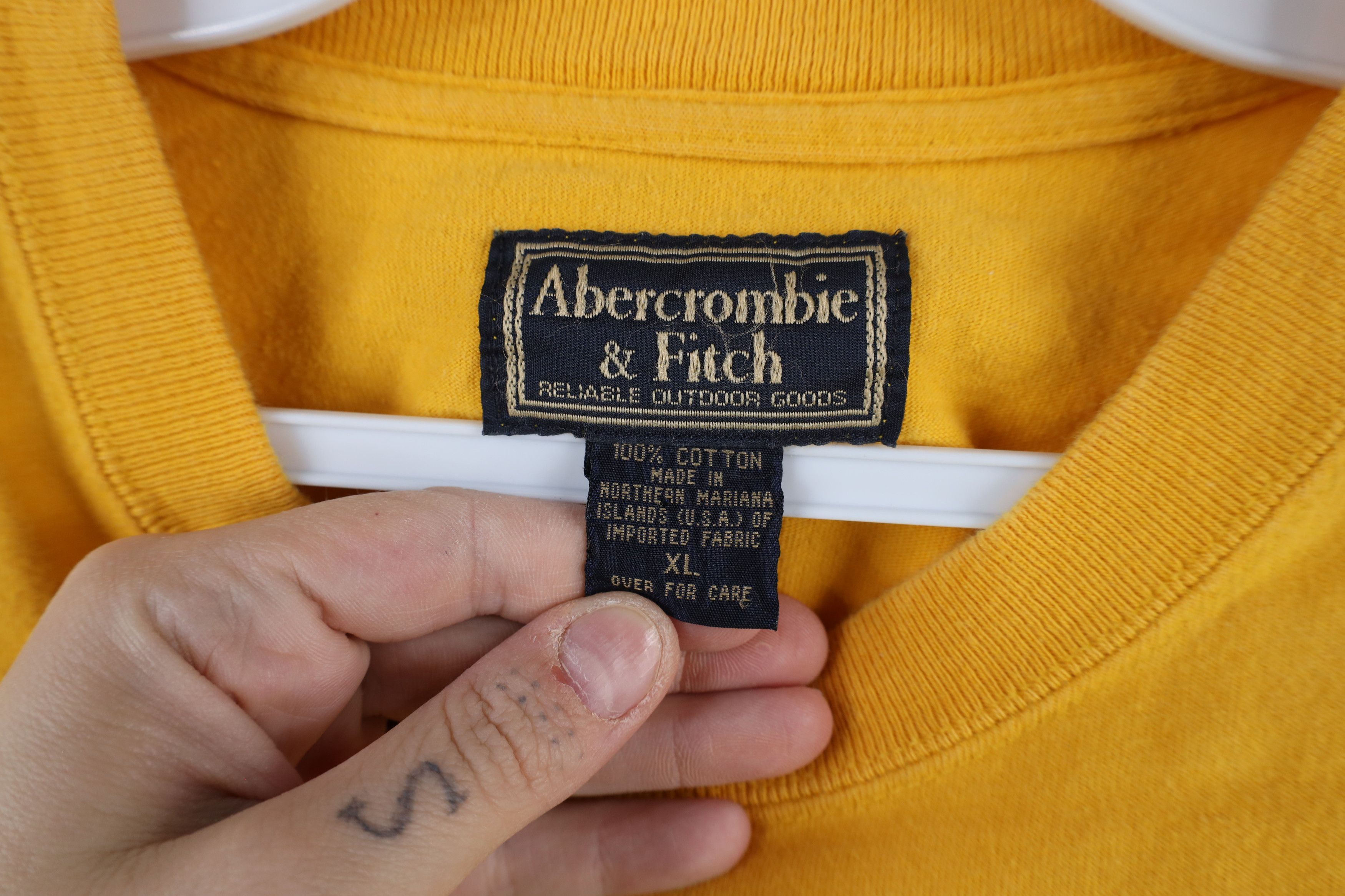 Abercrombie & Fitch × Vintage Vintage 90s Abercrombie & Fitch Spell Heavyweight T-Shirt Size US XL / EU 56 / 4 - 8 Thumbnail