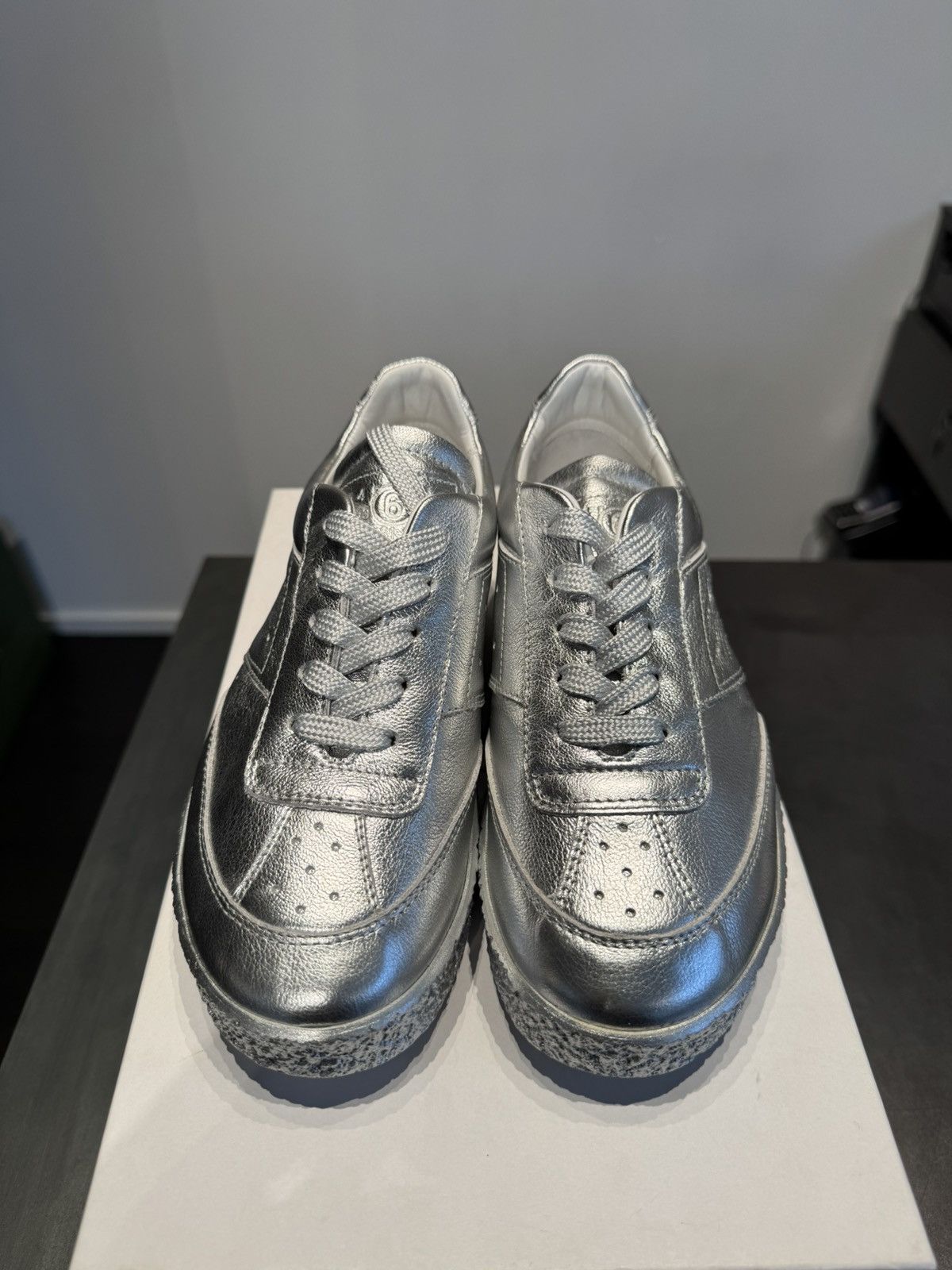 Maison Margiela MM6 silver sneakers 36 Size US 6 / IT 36 - 1 Thumbnail