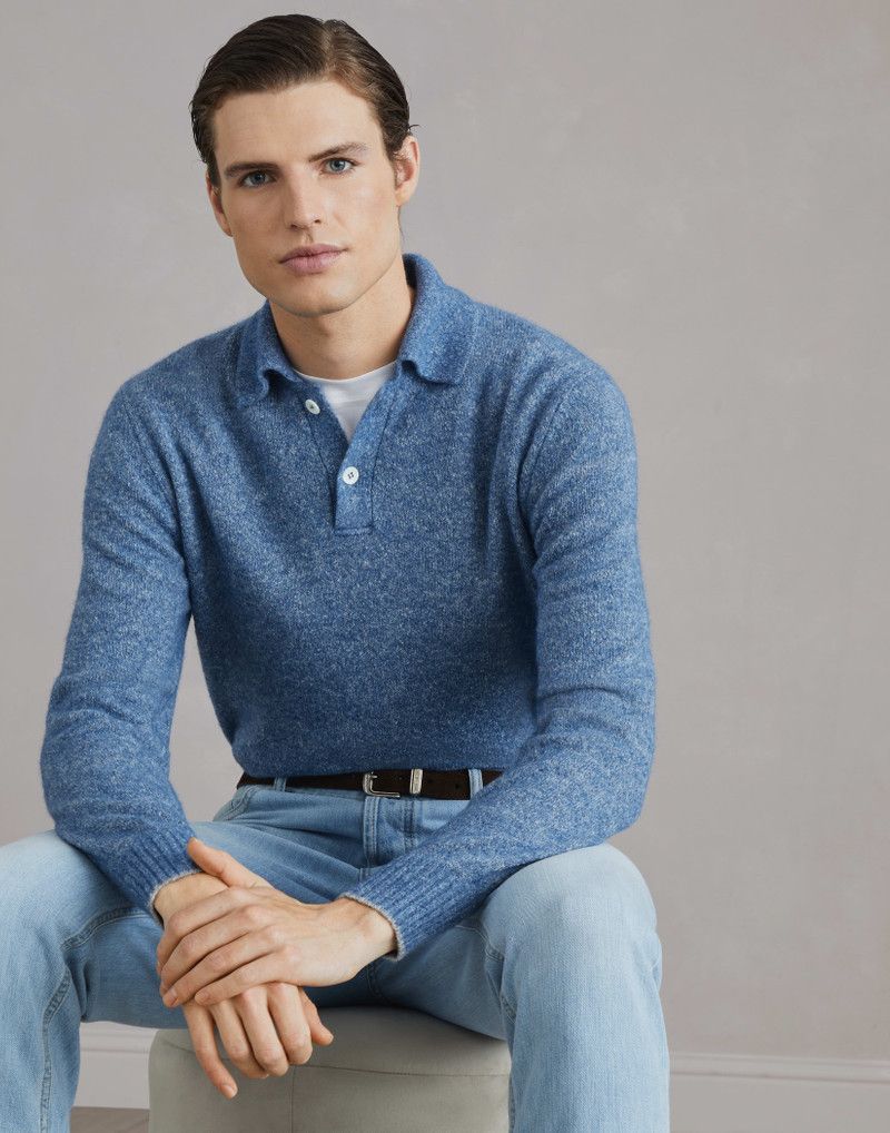 Brunello Cucinelli o1y0526 Sweater in Slate Blue Size US M / EU 48-50 / 2 - 3 Thumbnail