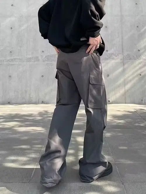 Japanese Brand × Vintage Cargo Baggy Flared Gray Pants Size US 30 / EU 46 - 2 Thumbnail