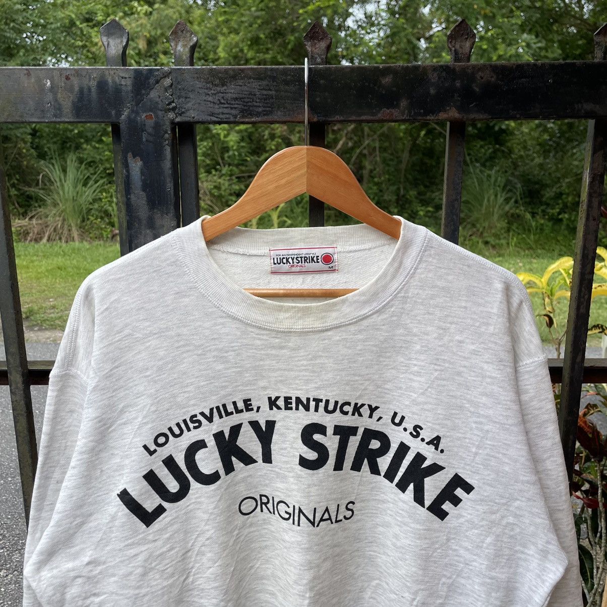 Sports Specialties 🔥🇯🇵Vintage Lucky Stripe Big Spellout Sweatshirts Size US M / EU 48-50 / 2 - 4 Thumbnail