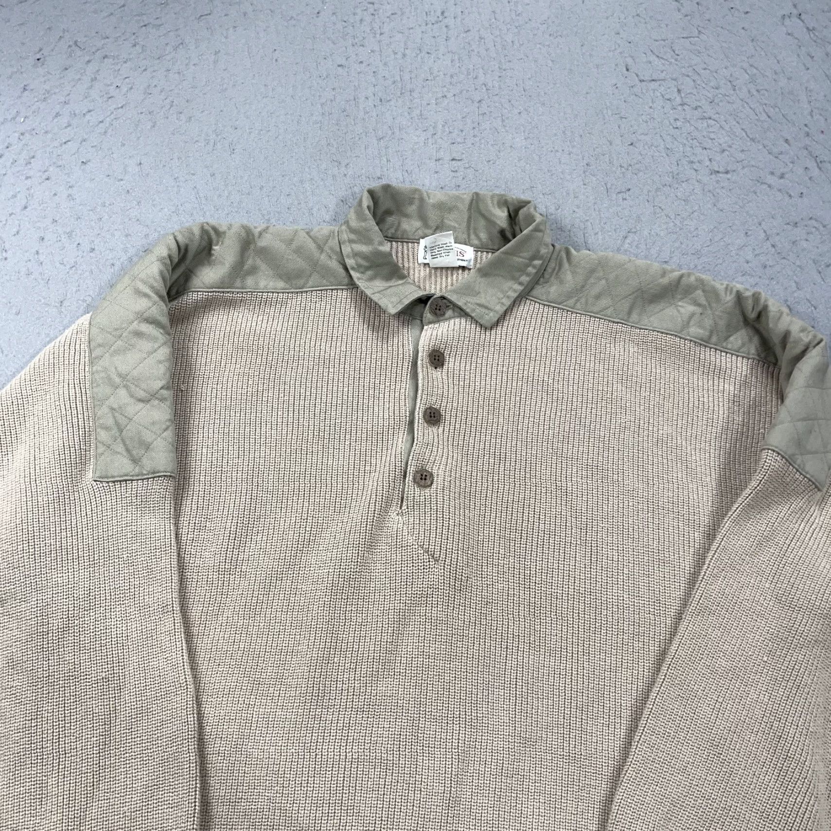 Orvis VINTAGE Orvis Sweater Mens 2XL Brown Military Commando Ribbed Heavy Ramie 80s Size US XXL / EU 58 / 5 - 3 Thumbnail