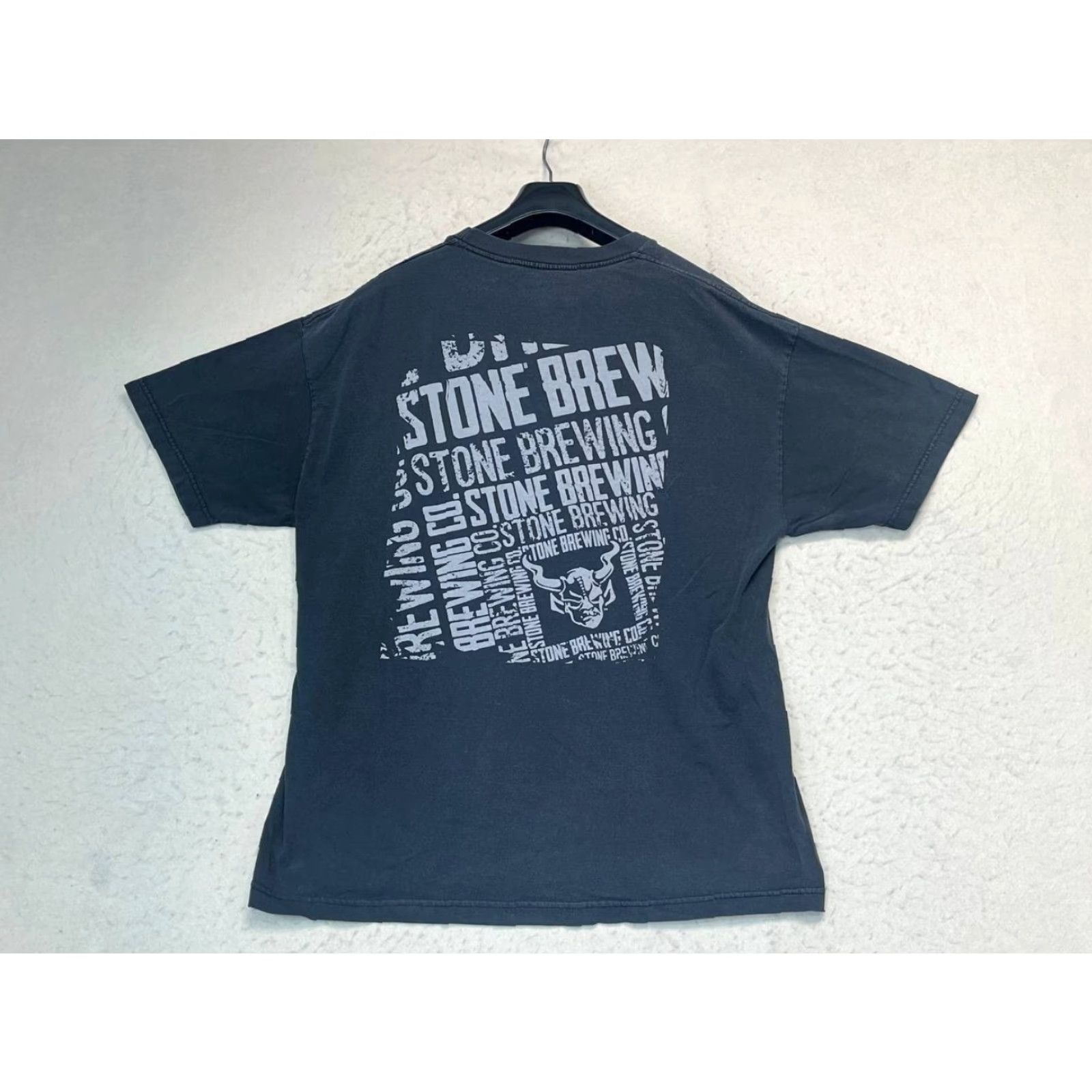 Vintage Stone Brewing Company Shirt Mens XL Black Crew Neck Short Sleeve Distressed Size US XL / EU 56 / 4 - 2 Thumbnail