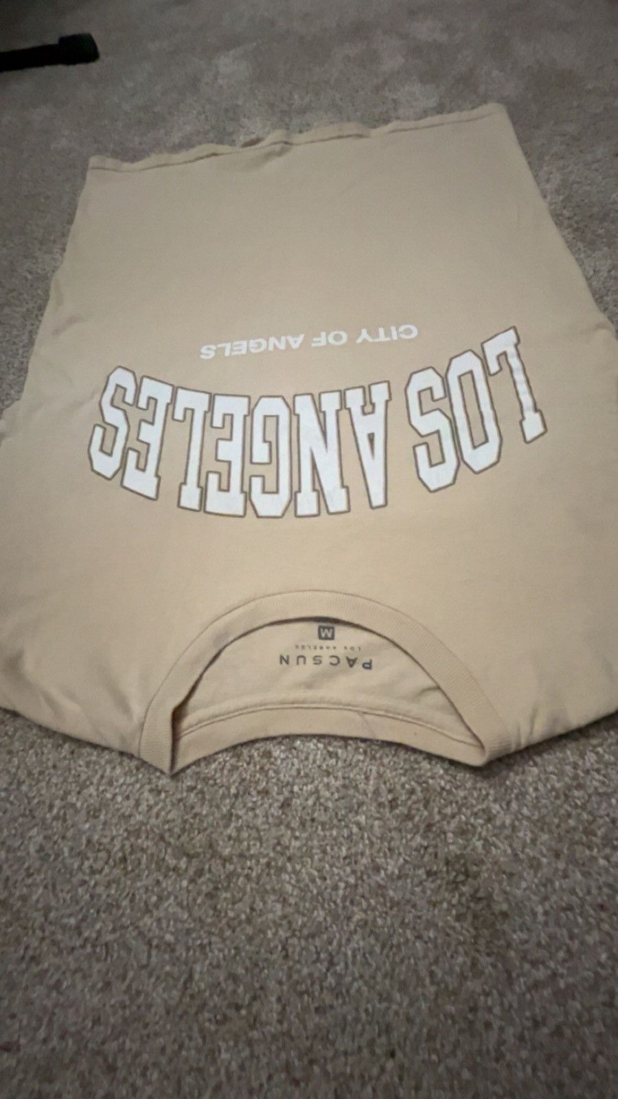 Pacsun PacSun Los Angeles Tee (Beige, Size Medium) Size US M / EU 48-50 / 2 - 3 Thumbnail