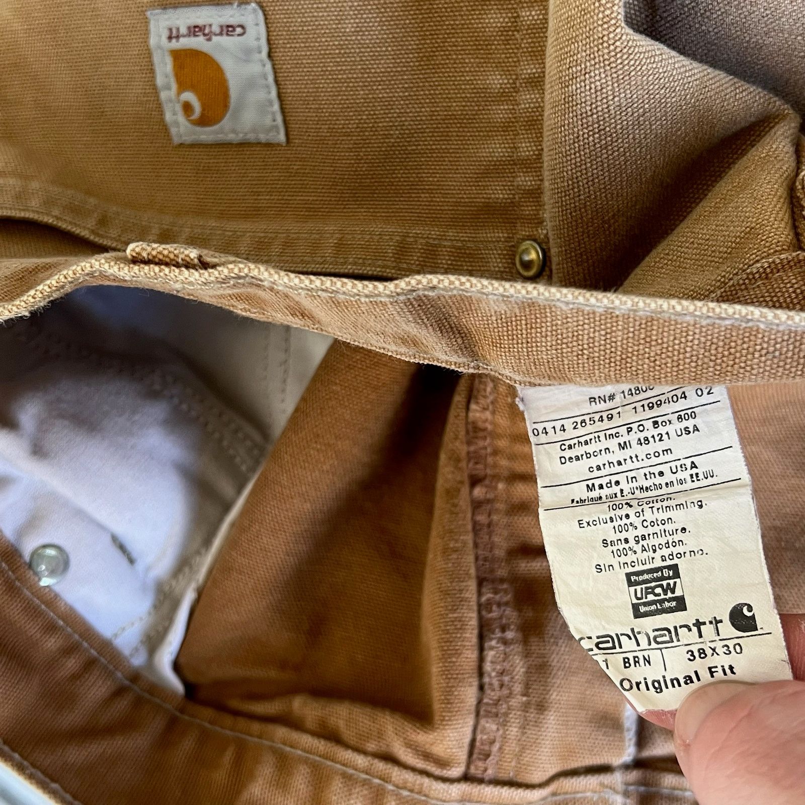 Carhartt × Vintage Carhartt brown double knee work wear carpenter pants Size US 35 - 7 Thumbnail