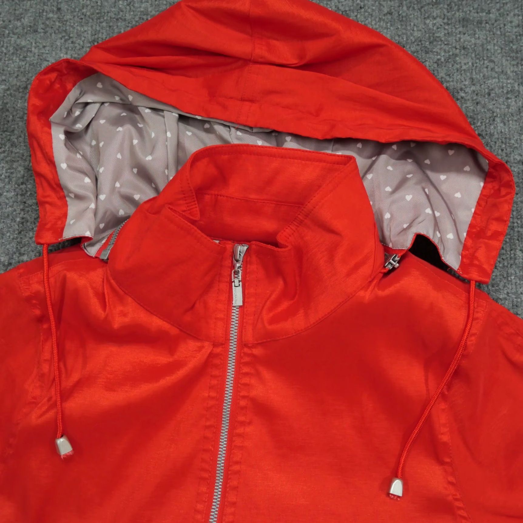 Rains Mycra Pac Jacket Womens 0 Small Orange Rain Coat Hooded Long Size XS / US 0-2 / IT 36-38 - 3 Thumbnail