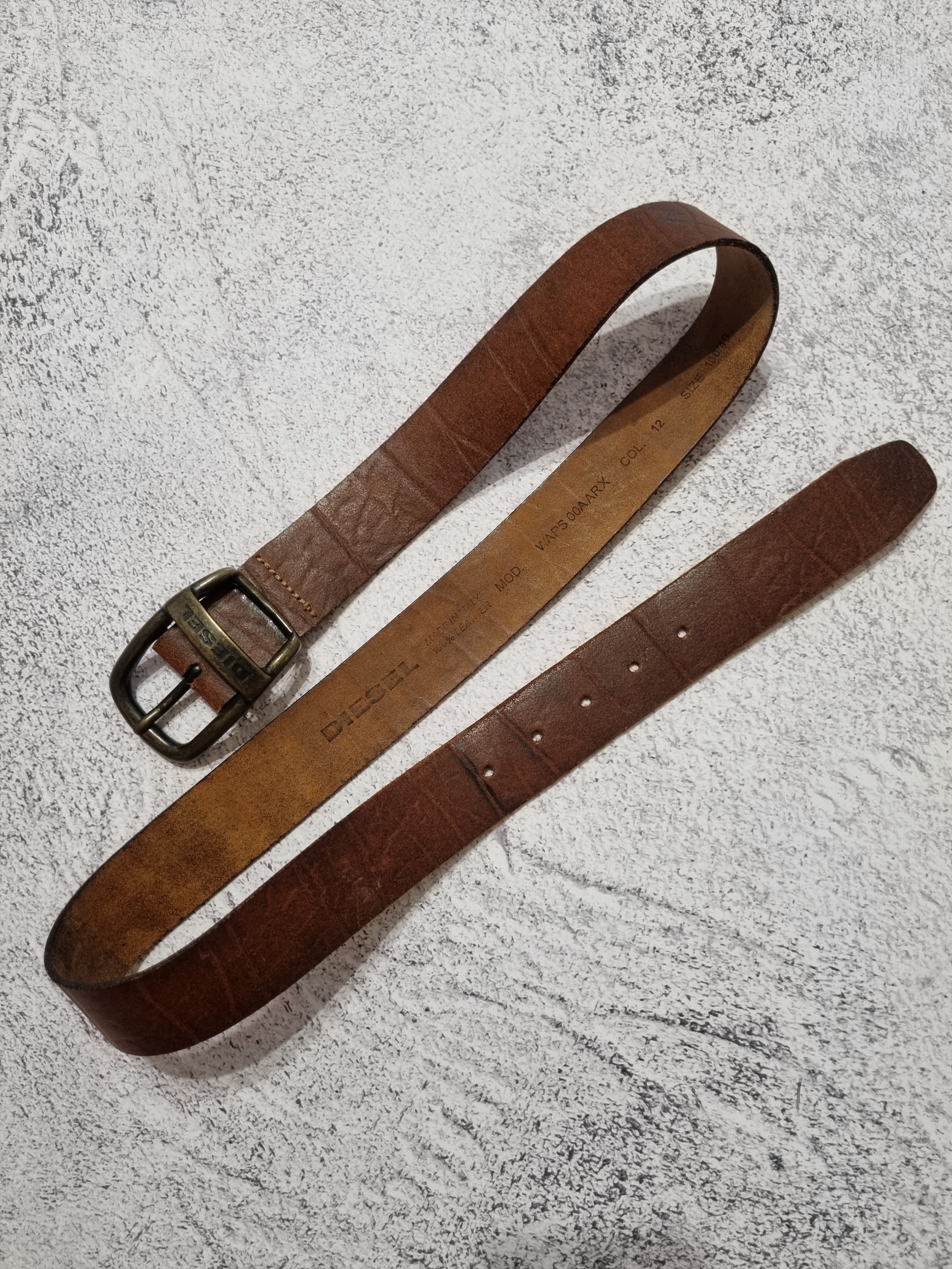 Diesel Vintage Diesel Genuine Leather Belt Avant Garde Size ONE SIZE - 5 Thumbnail