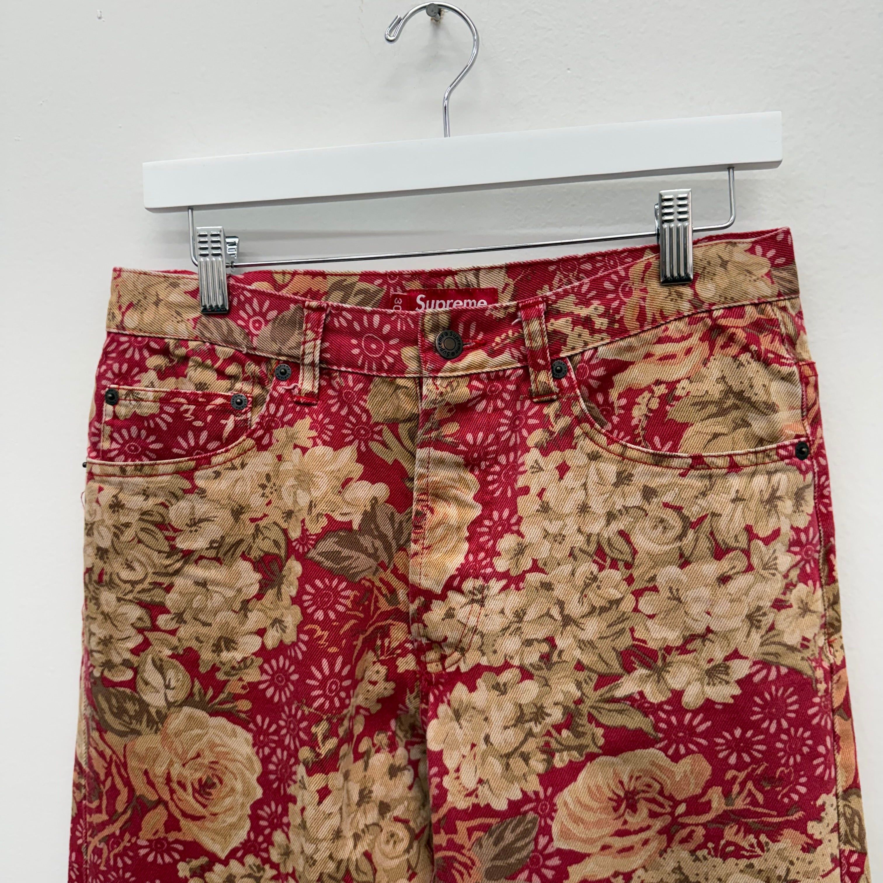 Supreme Supreme Rose Floral Denim FW17 - Size 30 Size US 30 / EU 46 - 3 Thumbnail