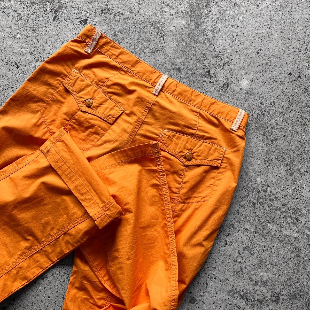 Calvin Klein × Designer Calvin Klein Jeans CK Wmns Orange Straight Lightweight Pants Size 28" / US 6 / IT 42 - 5 Thumbnail