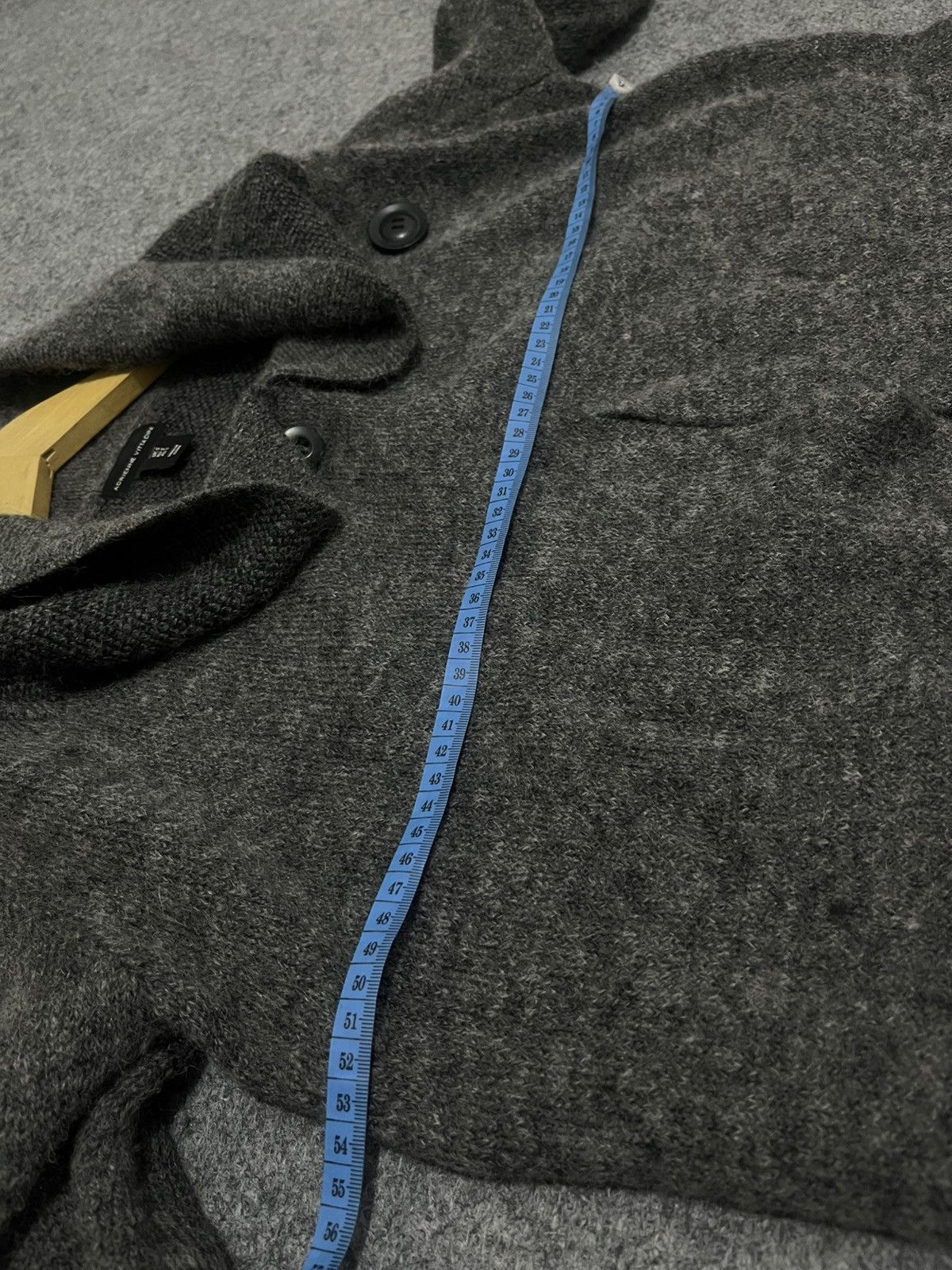 POST ARCHIVE FACTION (PAF) Adrienne Vittadini Grey Wool Blend Knit Cardigan Size US M / EU 48-50 / 2 - 12 Thumbnail
