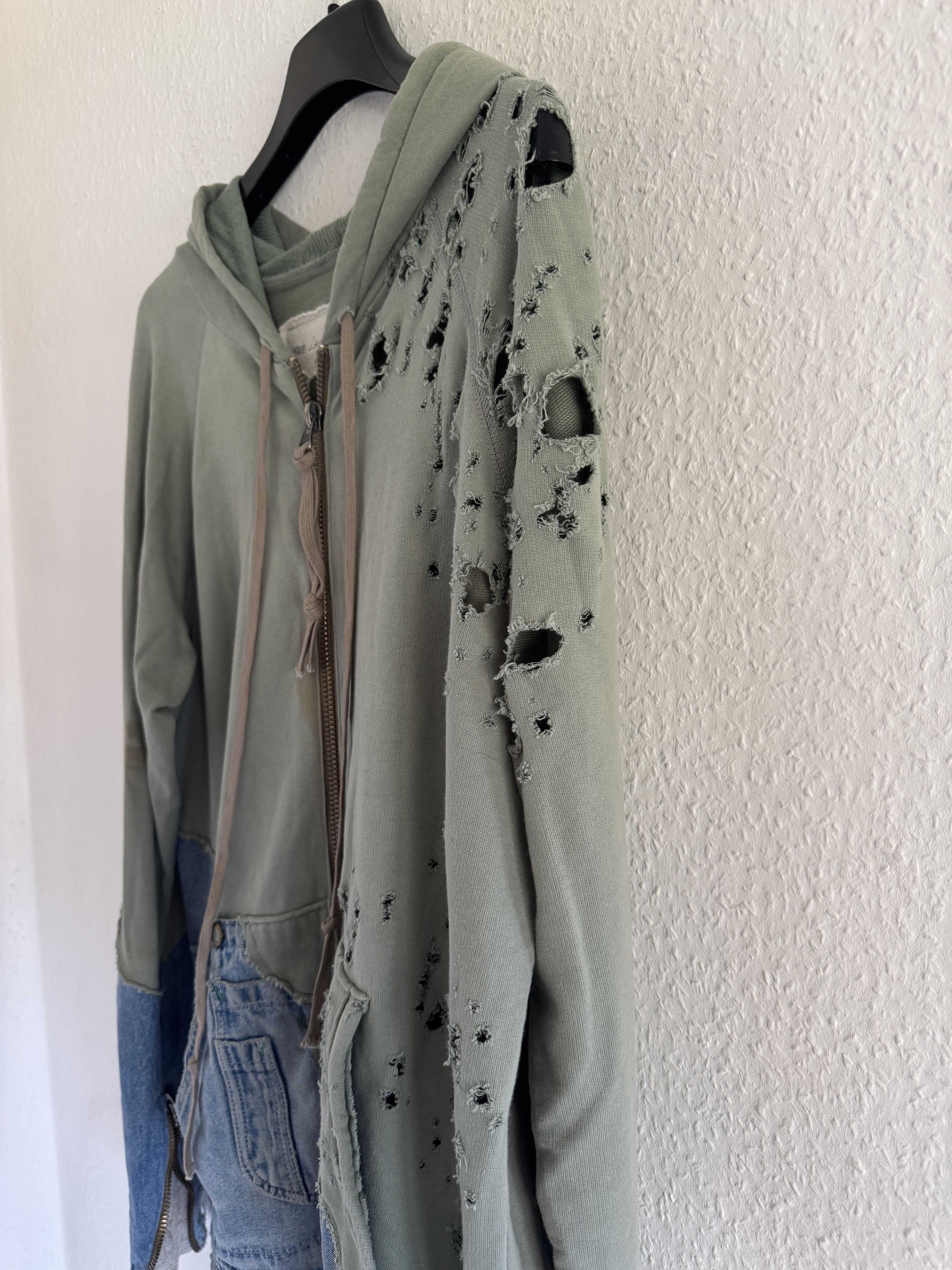 Greg Lauren Distressed Patchwork Hoodie Size US XL / EU 56 / 4 - 2 Thumbnail