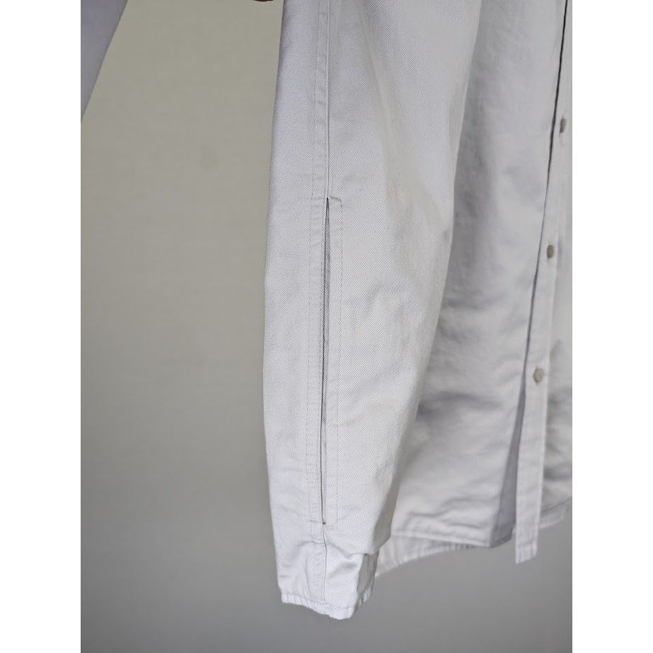 Balenciaga o1rshd1 Padded Shirt Cotton Twill in Dirty White Size US S / EU 44-46 / 1 - 8 Thumbnail