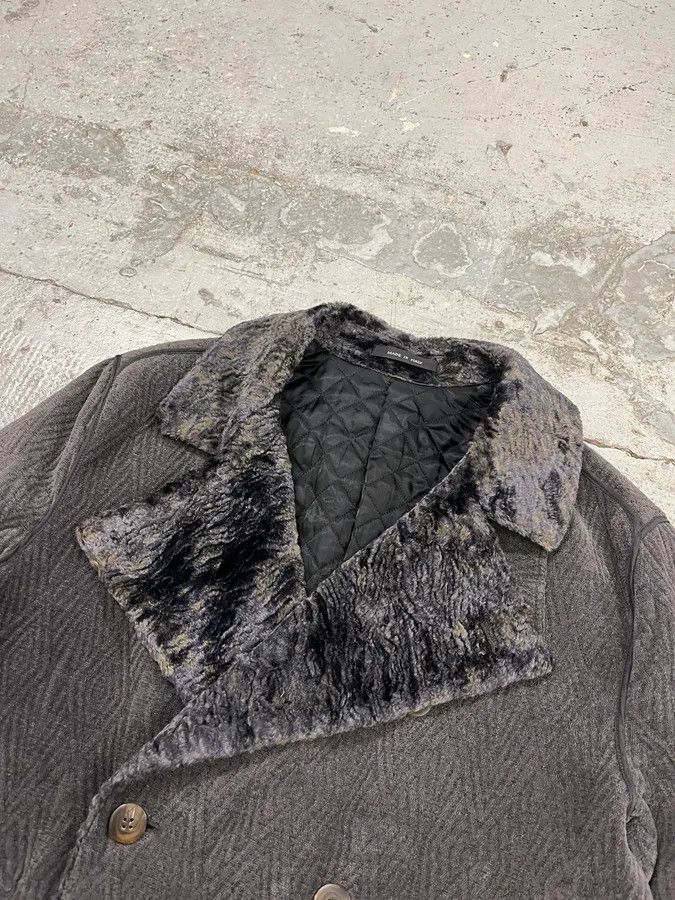 Emporio Armani 2010s Emporio Armani Iridescent Faux Fur Collar Grey Coat Size US M / EU 48-50 / 2 - 6 Thumbnail