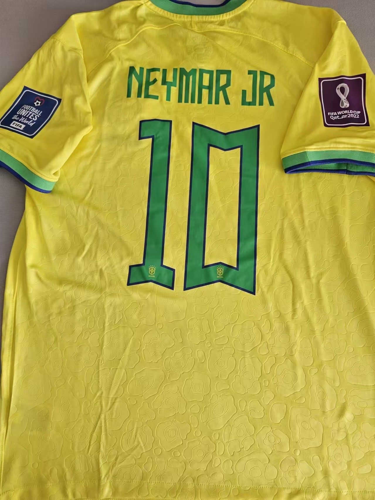 2022 World Cup Brazil 10 Neymar Jersey Home