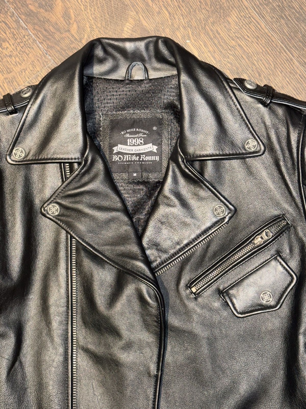 Other Genuine Cowhide Leather Moto Biker Jacket Size US M / EU 48-50 / 2 - 6 Thumbnail