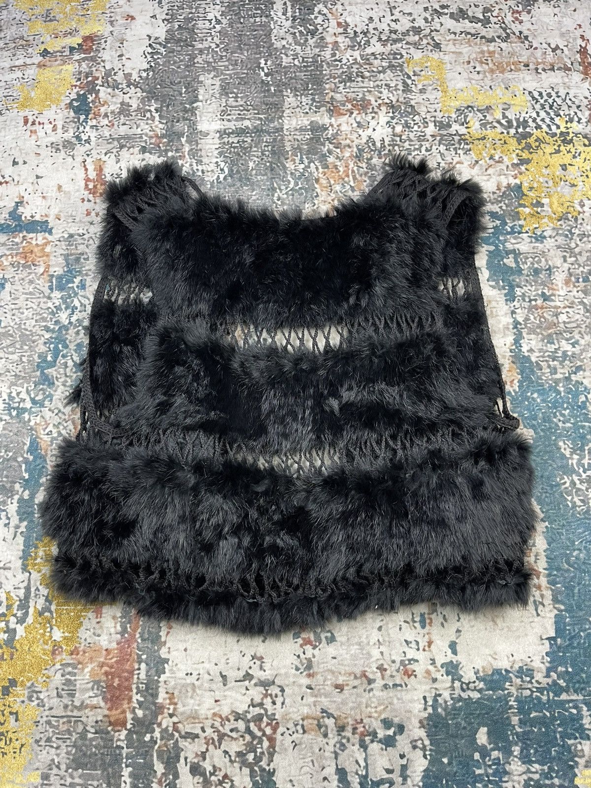 Bcbgmaxazria BCBG Maxazria Mink Fur Mohair Warmer Vest Size M / US 6-8 / IT 42-44 - 5 Thumbnail