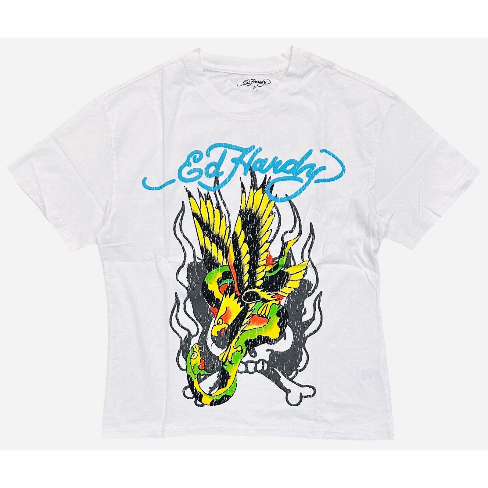 Ed Hardy Ed Hardy Men's T-Shirt Eagle Snake Boxy Relaxed Fit Tee Size US XXL / EU 58 / 5 - 1 Thumbnail