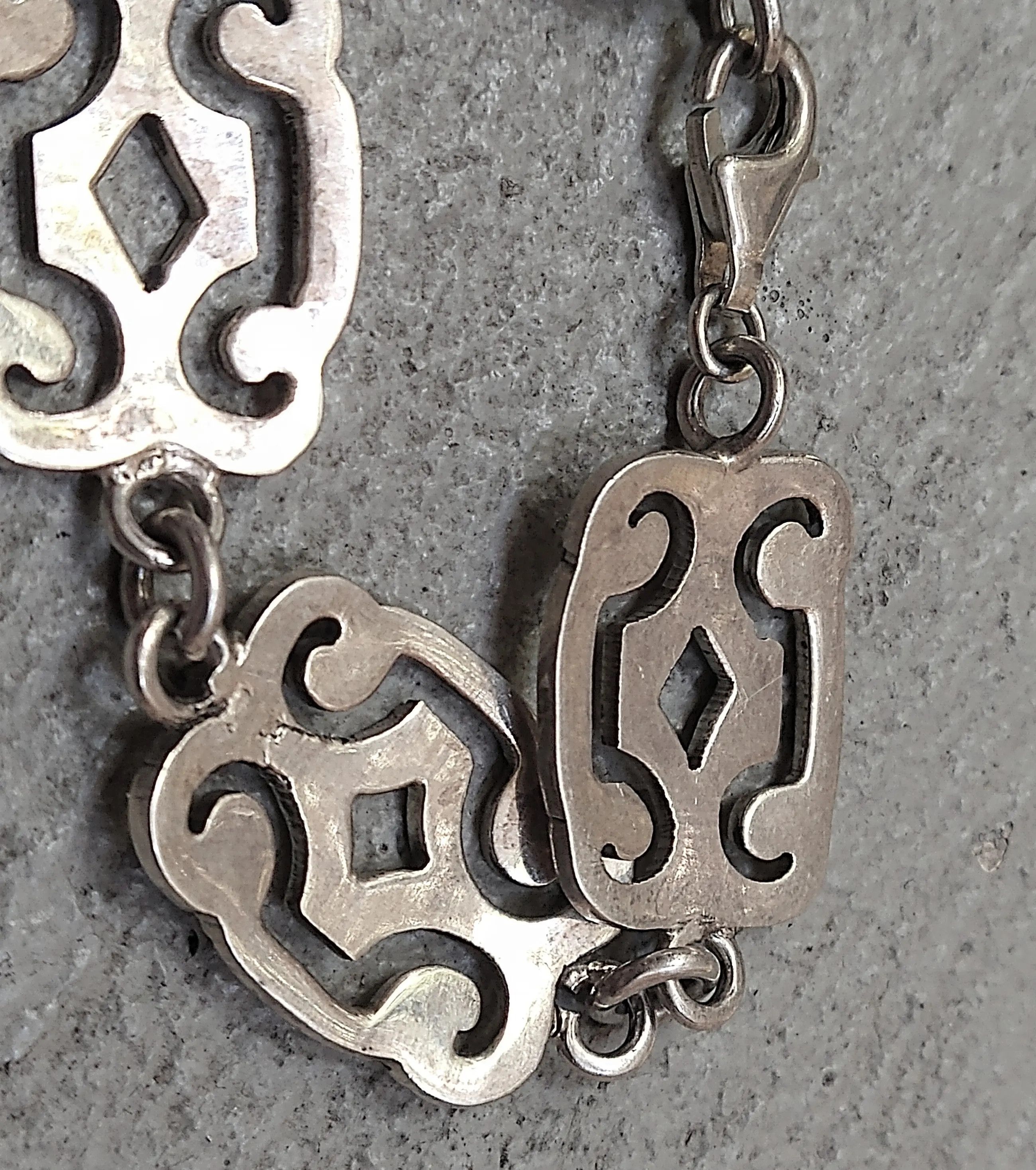 Sterling Silver Vintage Sterling Silver Bracelet 8" Mexico Link Chain Modern Size ONE SIZE - 11 Thumbnail