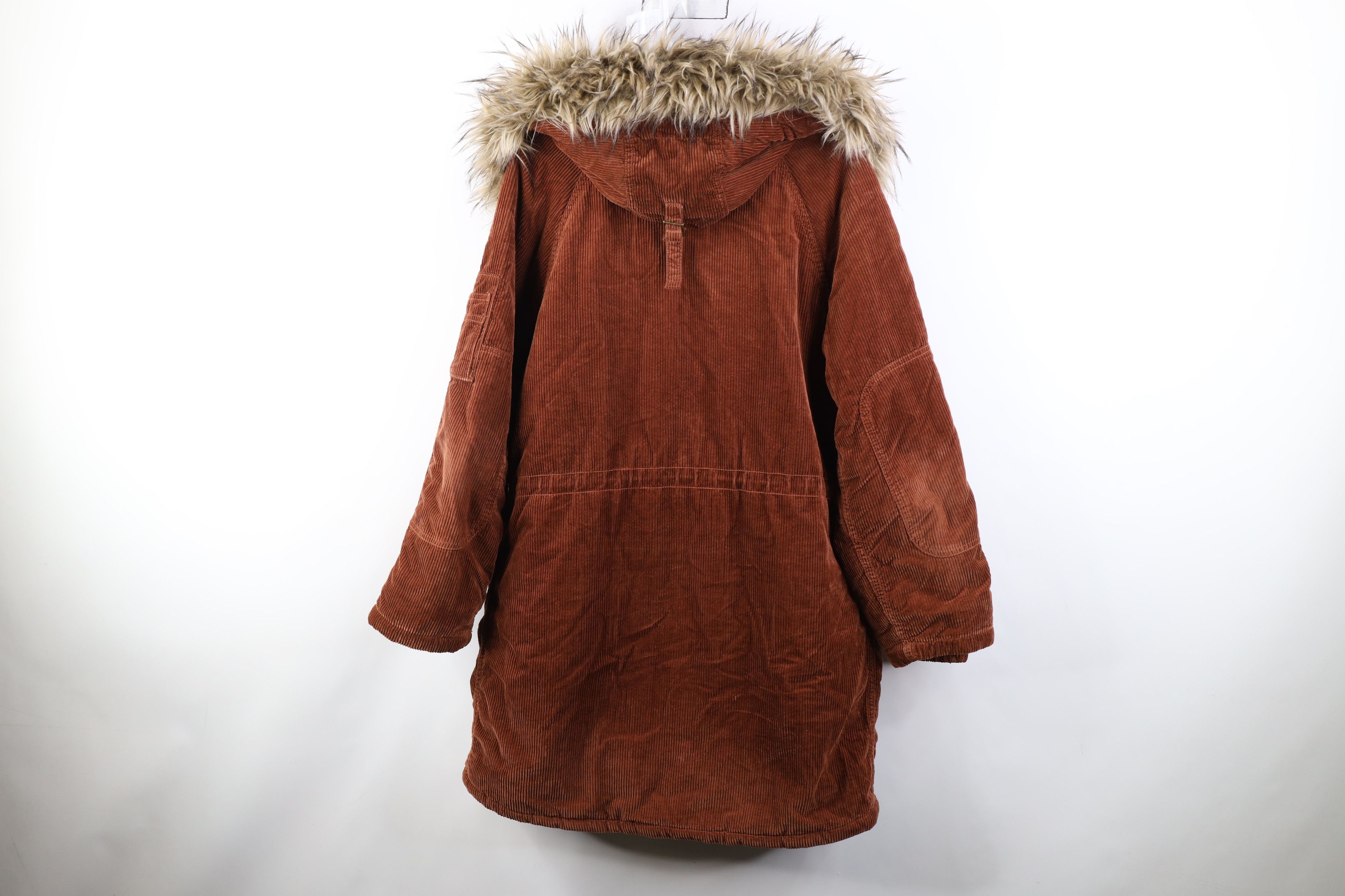 American Eagle Outfitters Vintage 90s Y2K American Eagle Corduroy Parka Jacket Size M / US 6-8 / IT 42-44 - 14 Thumbnail