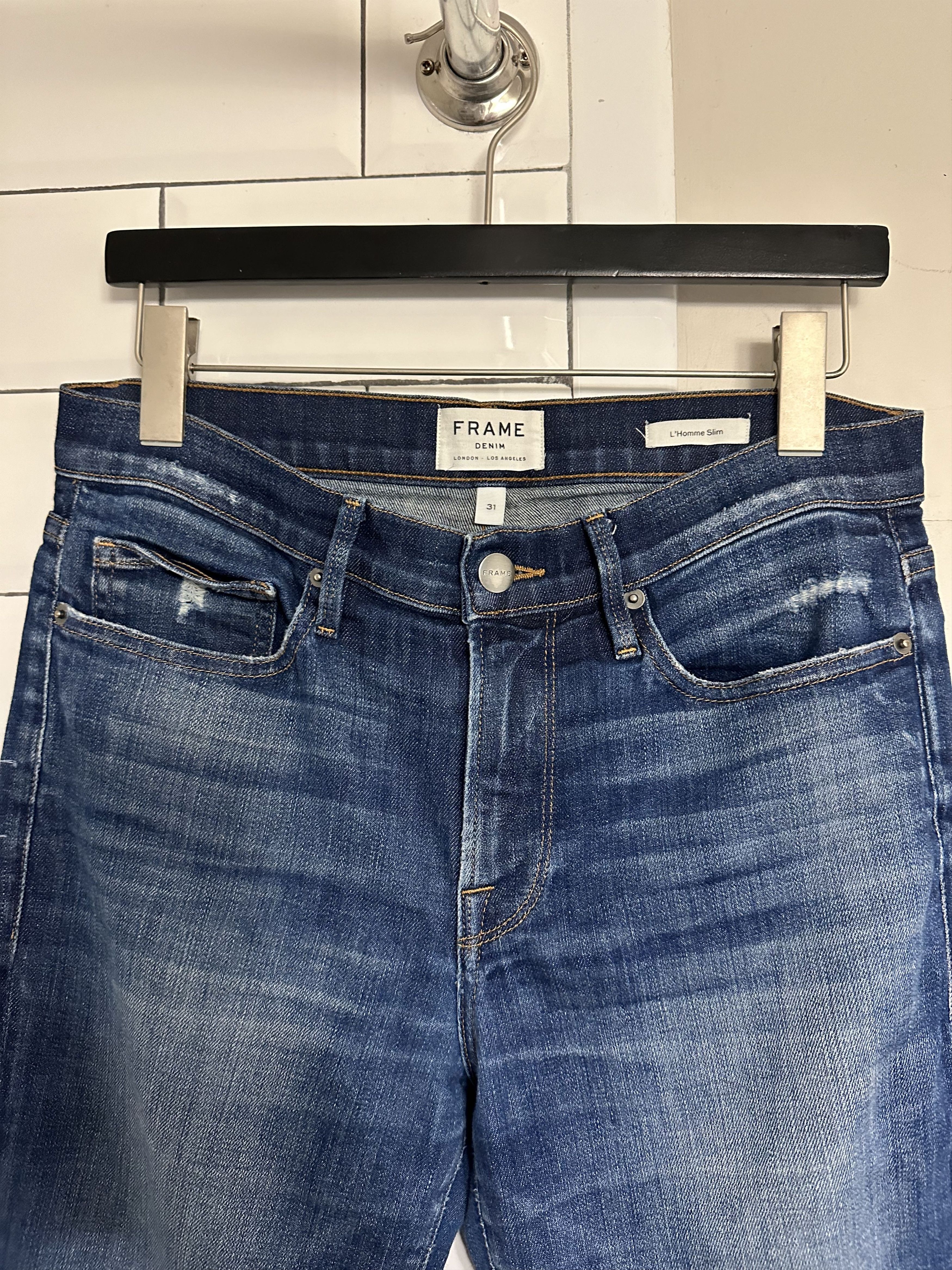 Frame FRAME Denim L’Homme Slim Dark Wash Jeans - Size 31 Slim Fit Size US 31 - 2 Thumbnail