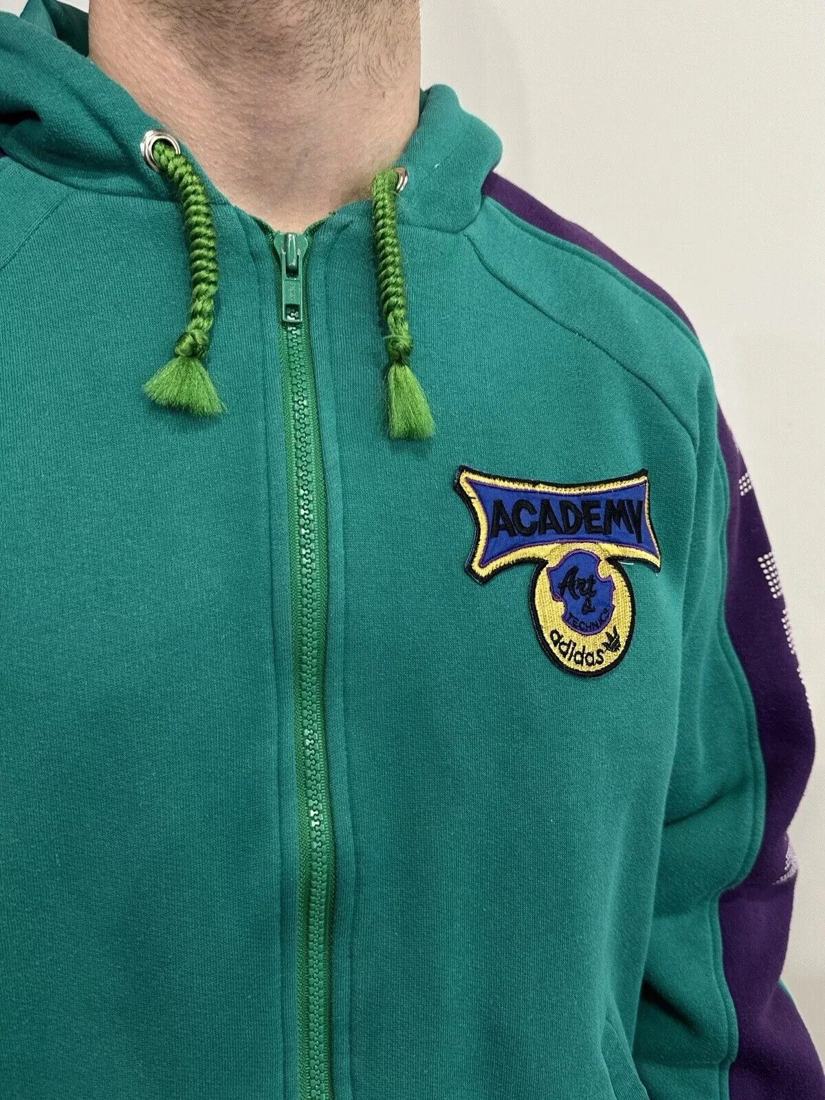 Adidas VINTAGE 1980s 80s ADIDAS ACADEMY DIVISION VENTEX JACKET Size US L / EU 52-54 / 3 - 11 Thumbnail