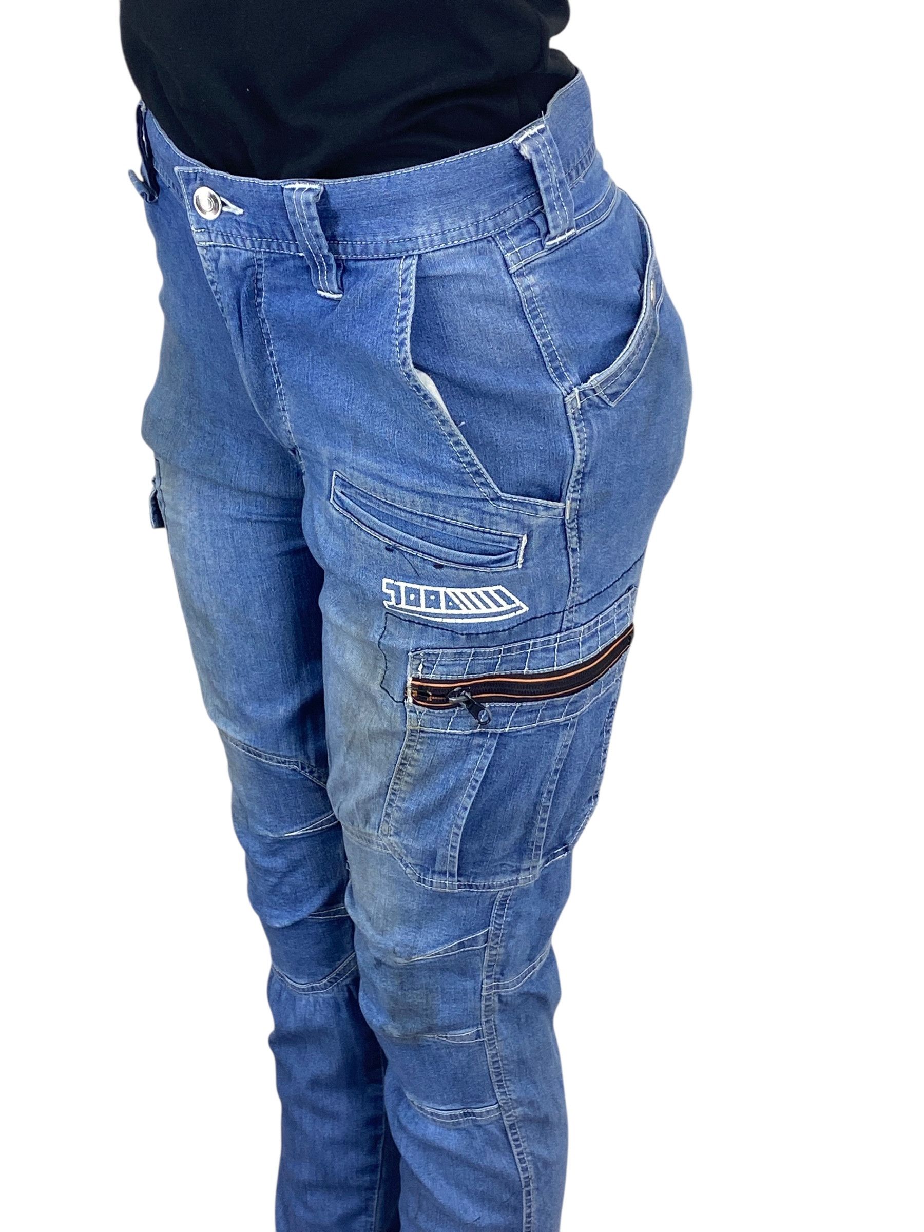 Japanese Brand Tora Cargo Jeans Multipocket Jeans Bondage Jeans Size 29" - 5 Thumbnail