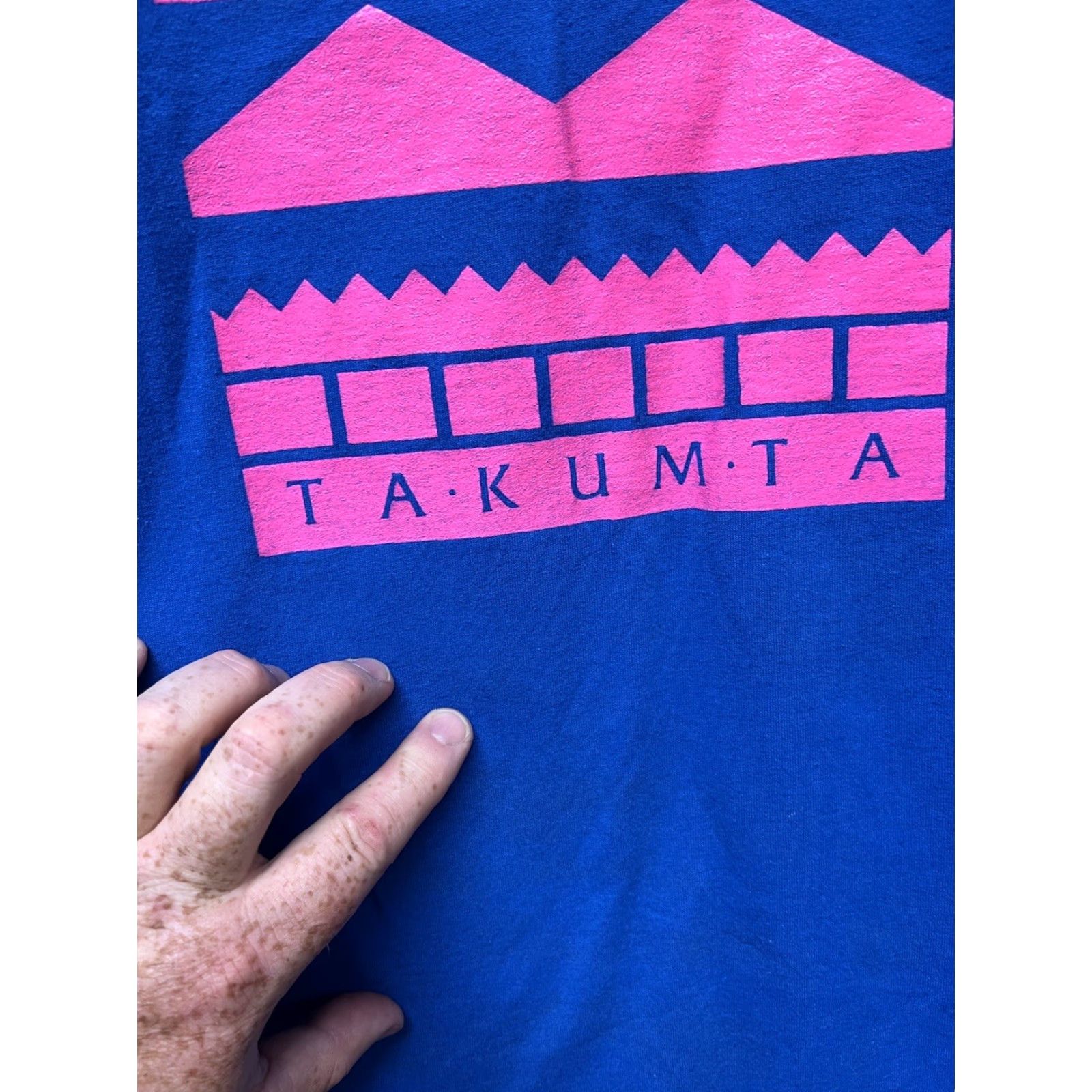 Vintage VINTAGE Screen Stars T-Shirt Camp Ta-Kum-Ta Blue Crew Neck Men M Summer Cotton Blend Classic Regular Size US M / EU 48-50 / 2 - 6 Thumbnail