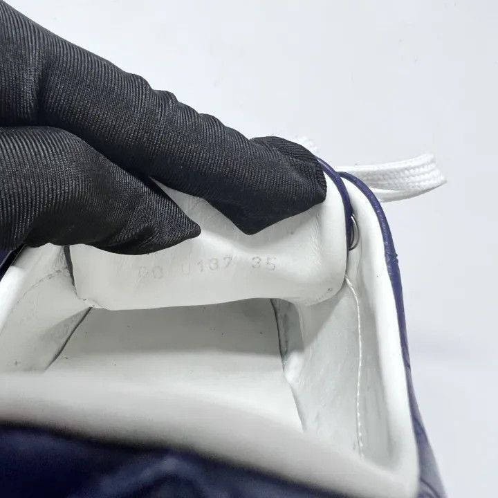 Louis Vuitton Louis Vuitton Blue Leather Casual Sneakers for Women -2508 Size US 5 / IT 35 - 5 Thumbnail
