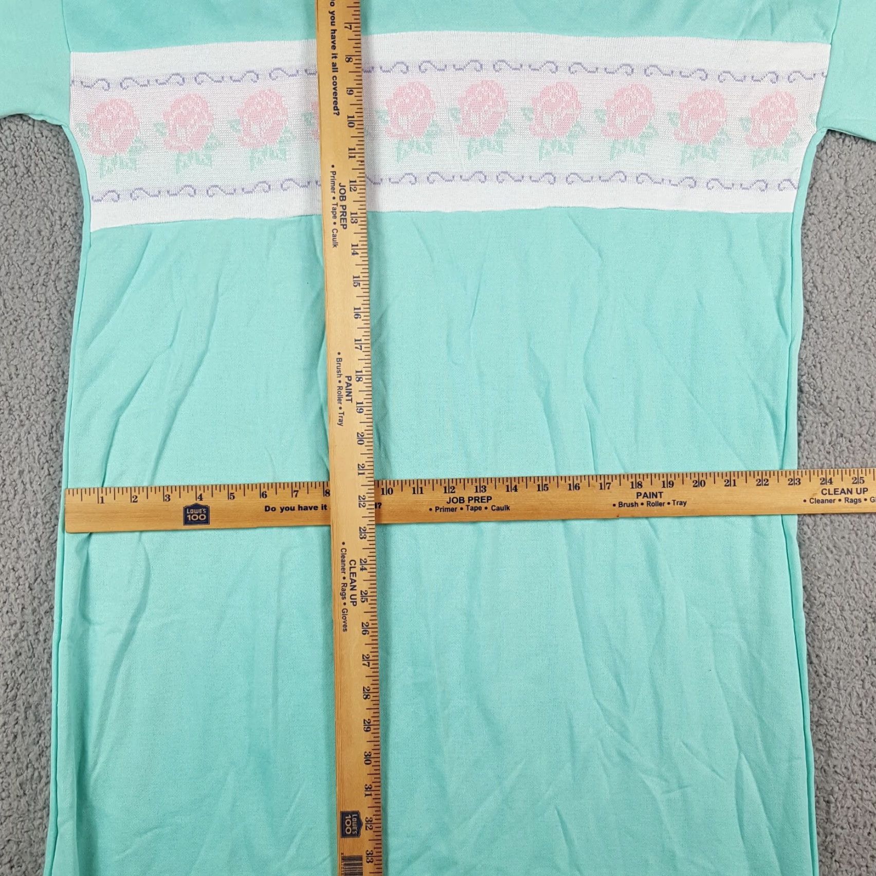 Vintage VINTAGE Jump Knit Floral Sleep Shirt Womens One Size Blue Nightgown Sweatshirt 80s 90s Size ONE SIZE - 6 Thumbnail