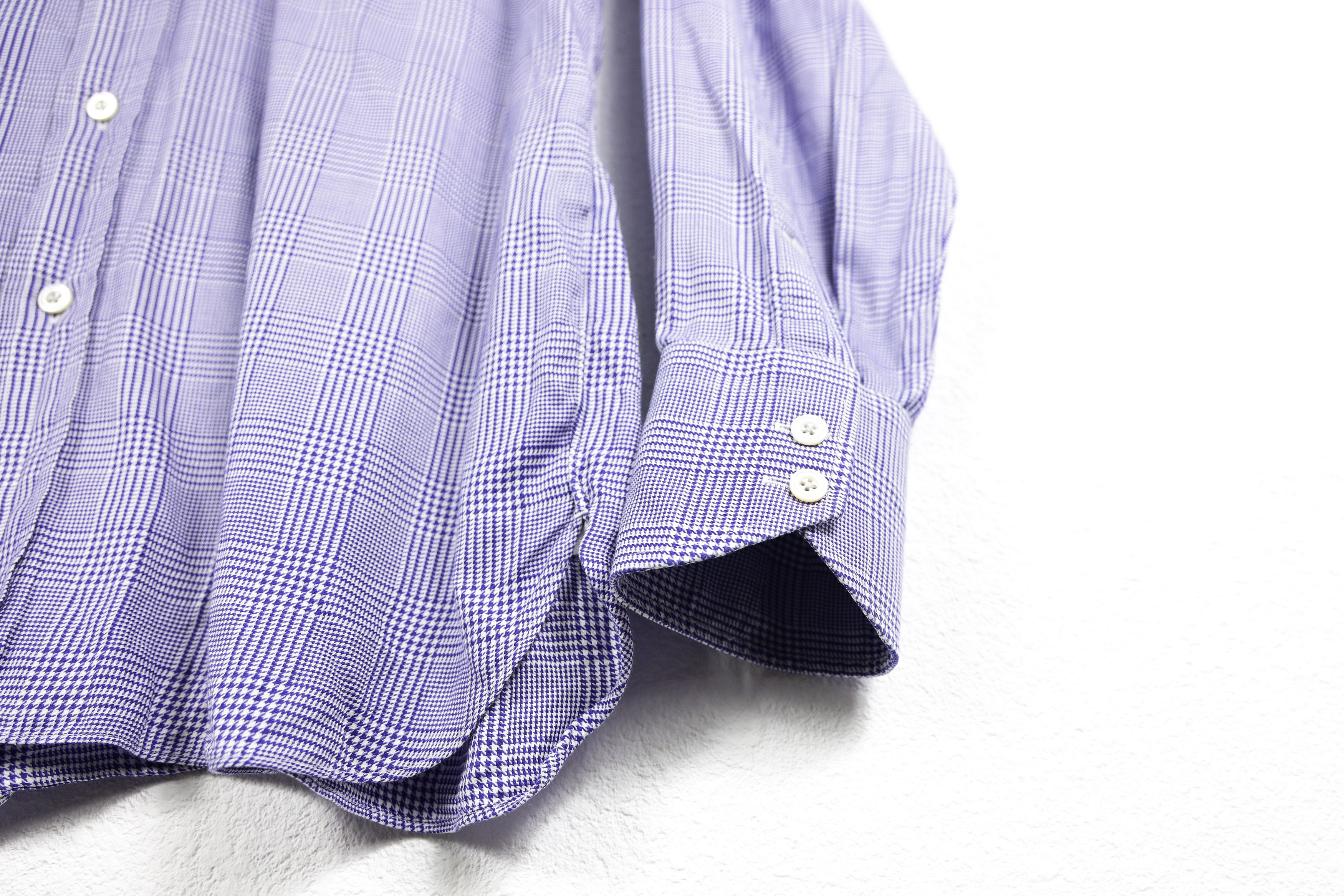 Tom Ford Tom Ford Blue Houndstooth Plaid Check Formal Classic Shirt Size US XL / EU 56 / 4 - 7 Thumbnail