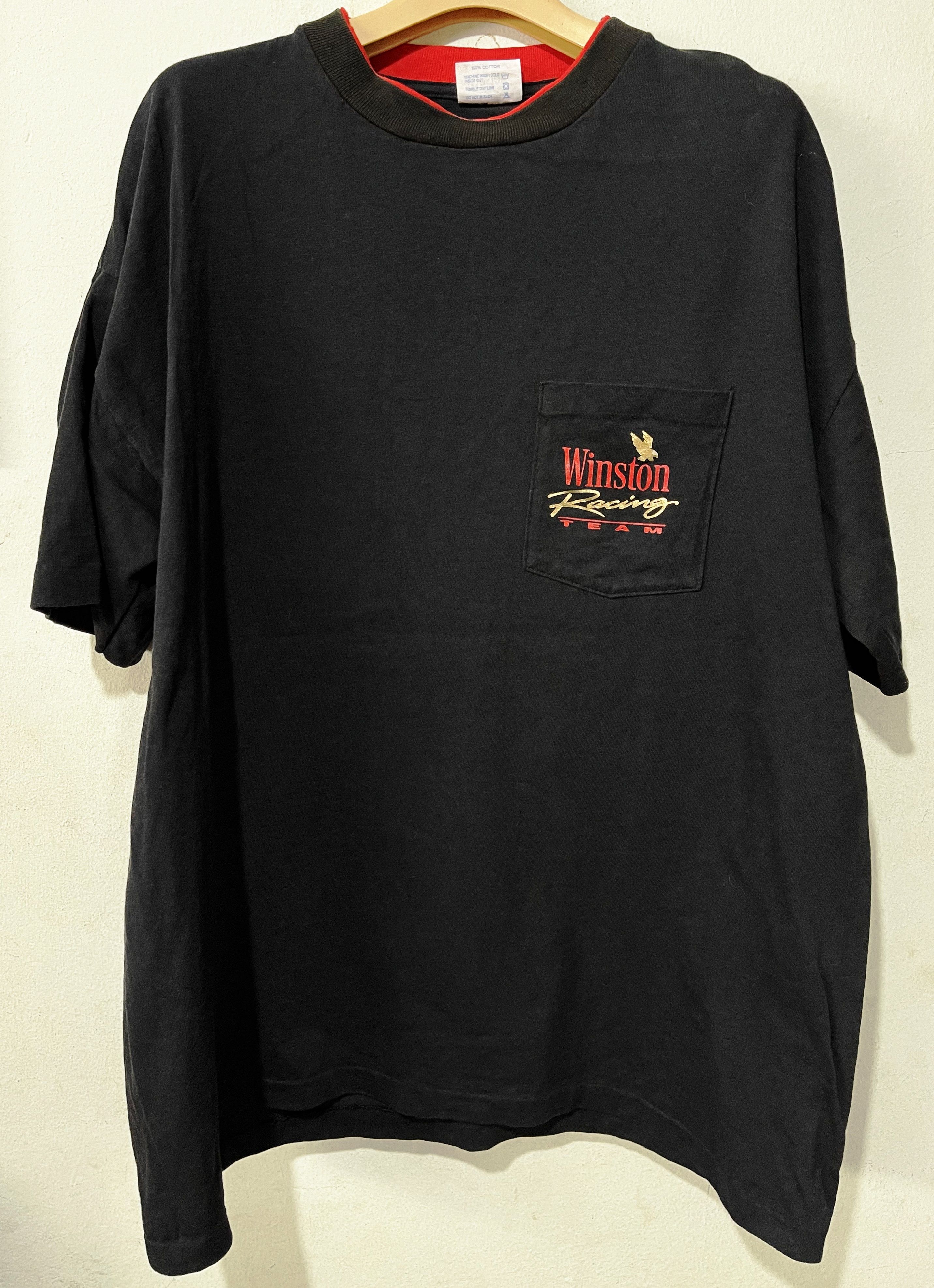 Marlboro × Vintage Vintage 90s Winston Racing Team Pocket Tee Size US XL / EU 56 / 4 - 5 Thumbnail