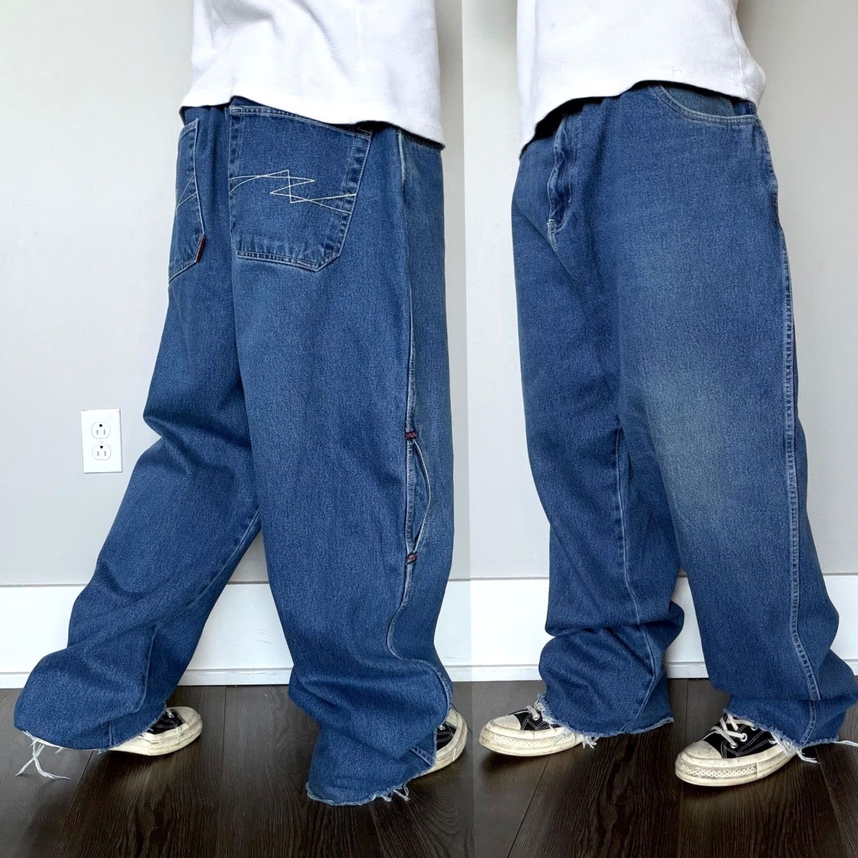 Fubu FUBU Jeans Blue 42x32 Medium Wash Baggy Wide Leg Hip Hop Y2K Denim Streetwear Size US 42 / EU 58 - 2 Thumbnail
