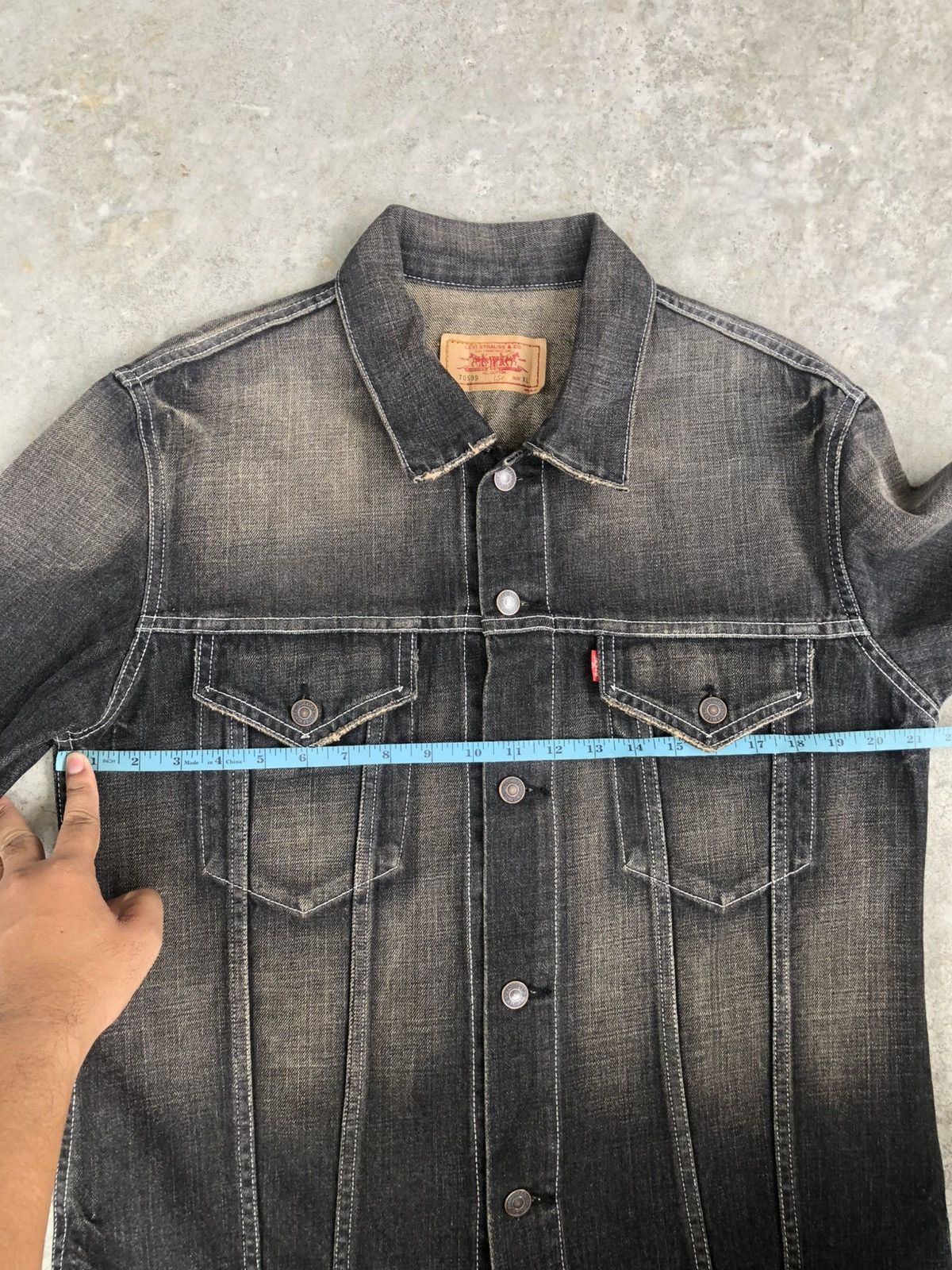 Levi's Y2k Levi’s Denim Jacket Mud Wash Distressed Size US L / EU 52-54 / 3 - 20 Thumbnail