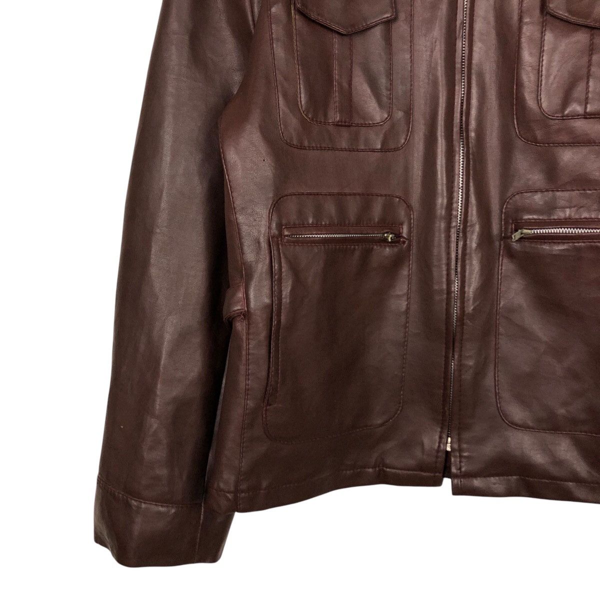 Japanese Brand 📌Vintage Soft Leather Biker Jacket JcPenny Issey Miyake Size US L / EU 52-54 / 3 - 6 Thumbnail