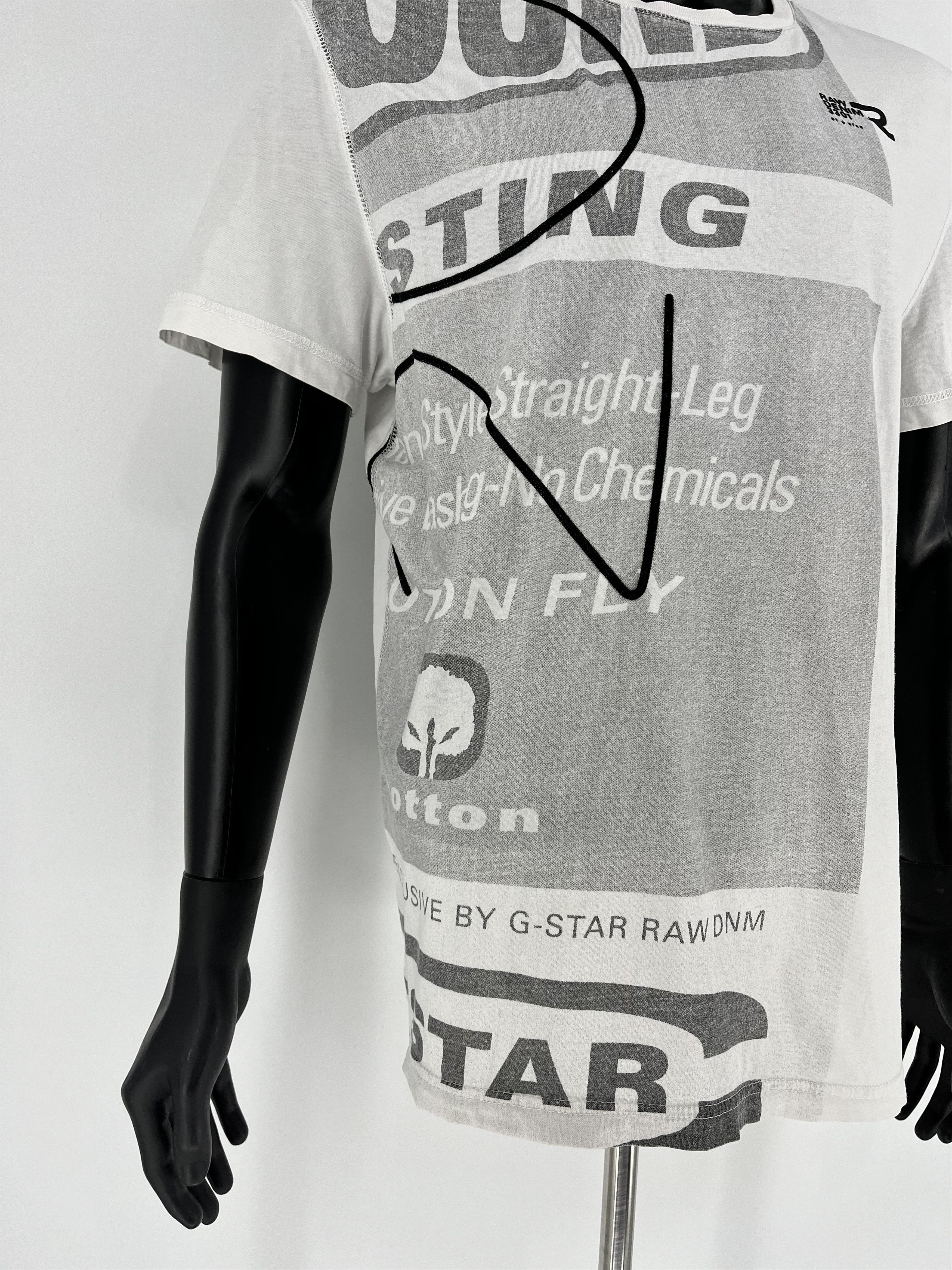 G-Star Vintage G-Star Raw T-Shirt White Big Centre Logo Size XL Size US XL / EU 56 / 4 - 7 Thumbnail