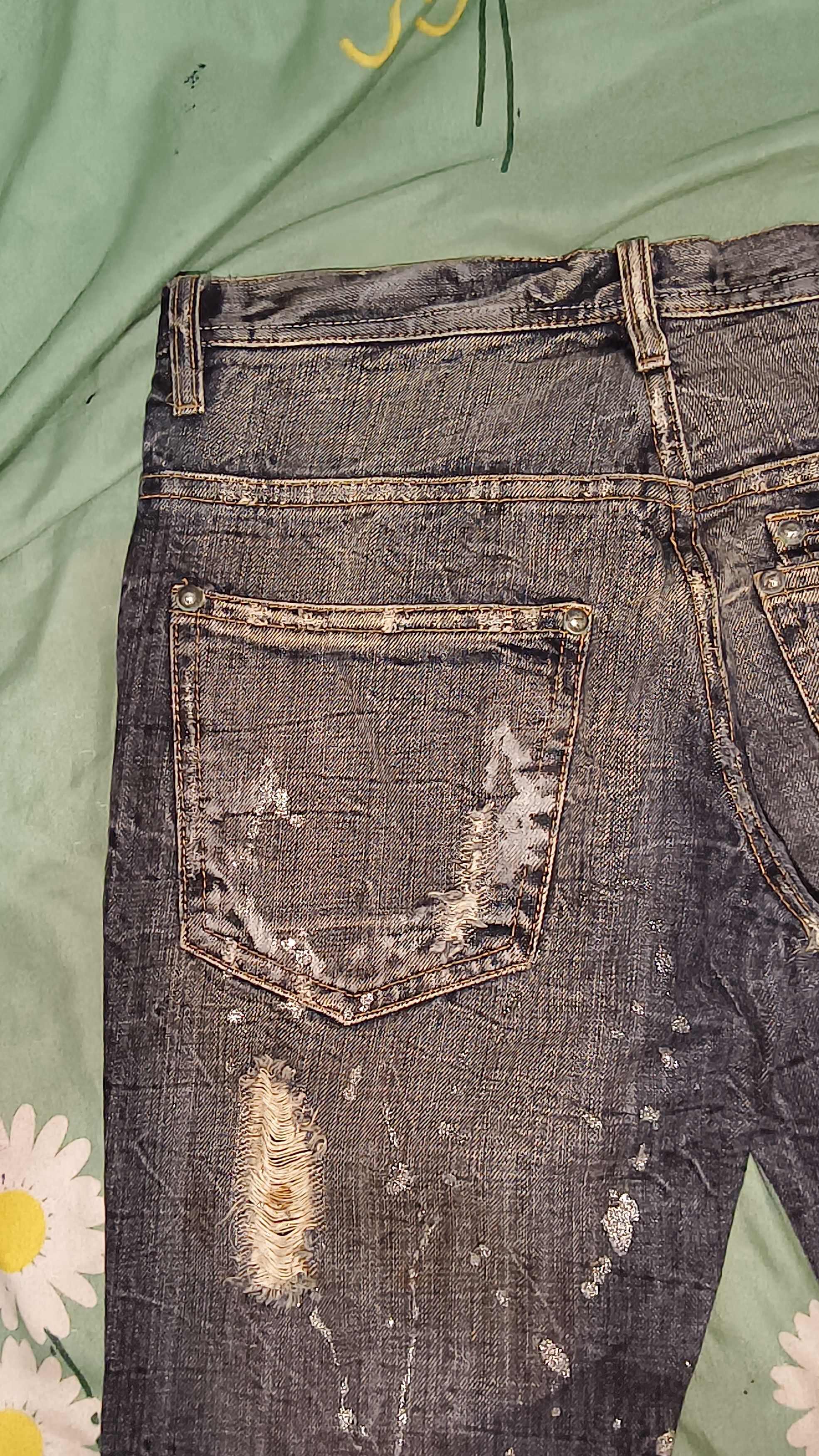 Japanese Brand FW2000 Midas mudwash jeans Size US 31 - 11 Thumbnail