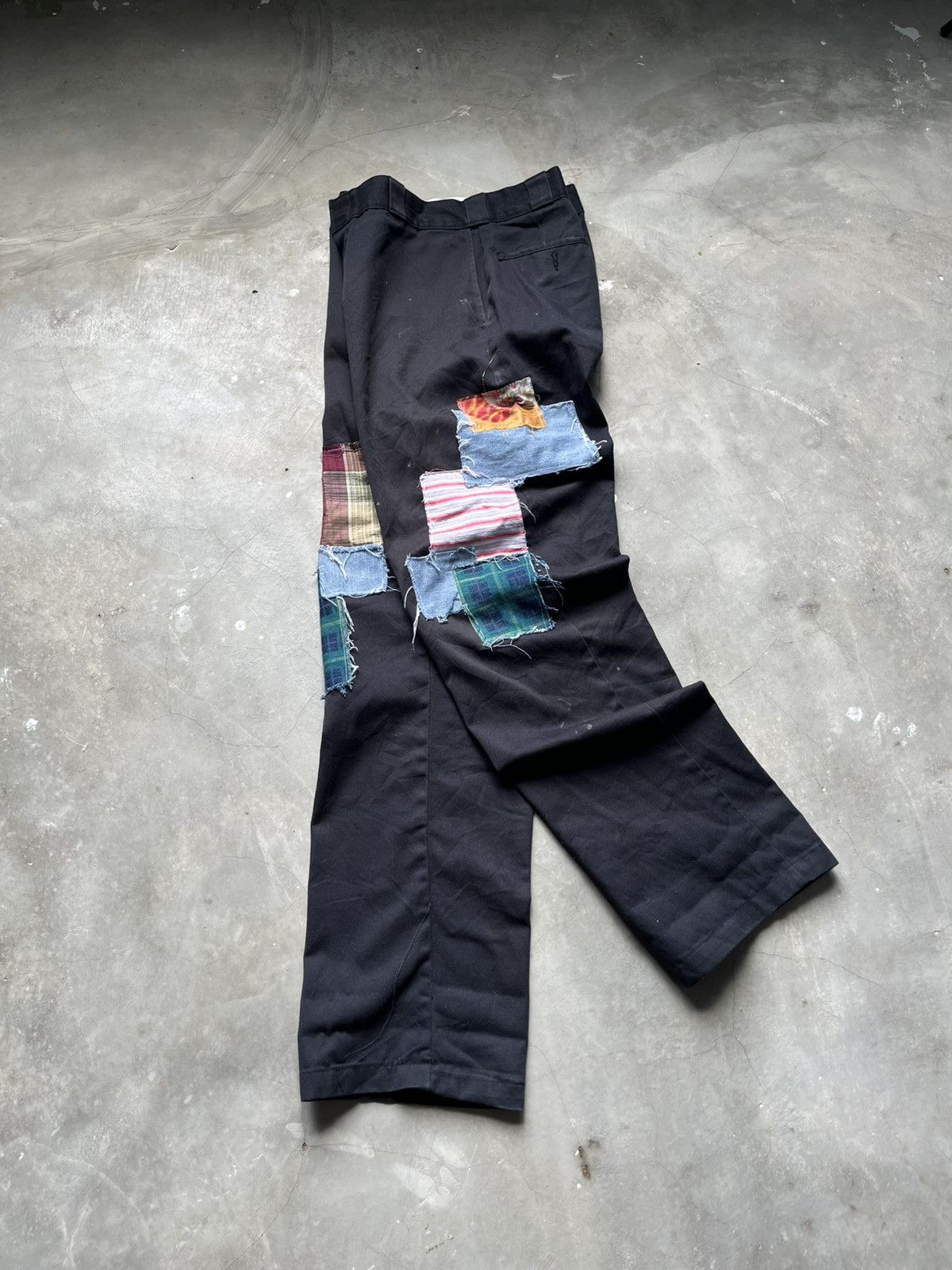 Dickies Dickies 874 Custom Made Artwork| Patchwork | Sashiko Japan Size US 33 - 2 Thumbnail