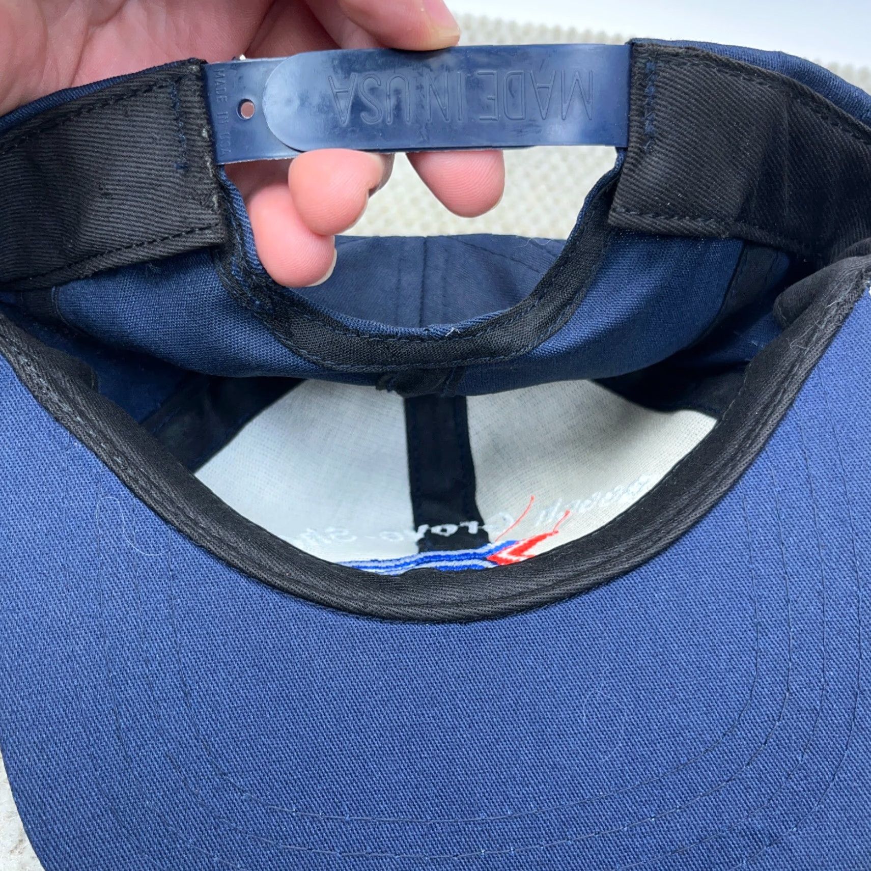 Rains VINTAGE Amtrak Railroad Hat Cap Trucker Cap Men Adjustable Blue 80s 90s USA Logo Advertising Classic Outdoor Retro Workwear USA Hat Size ONE SIZE - 5 Thumbnail