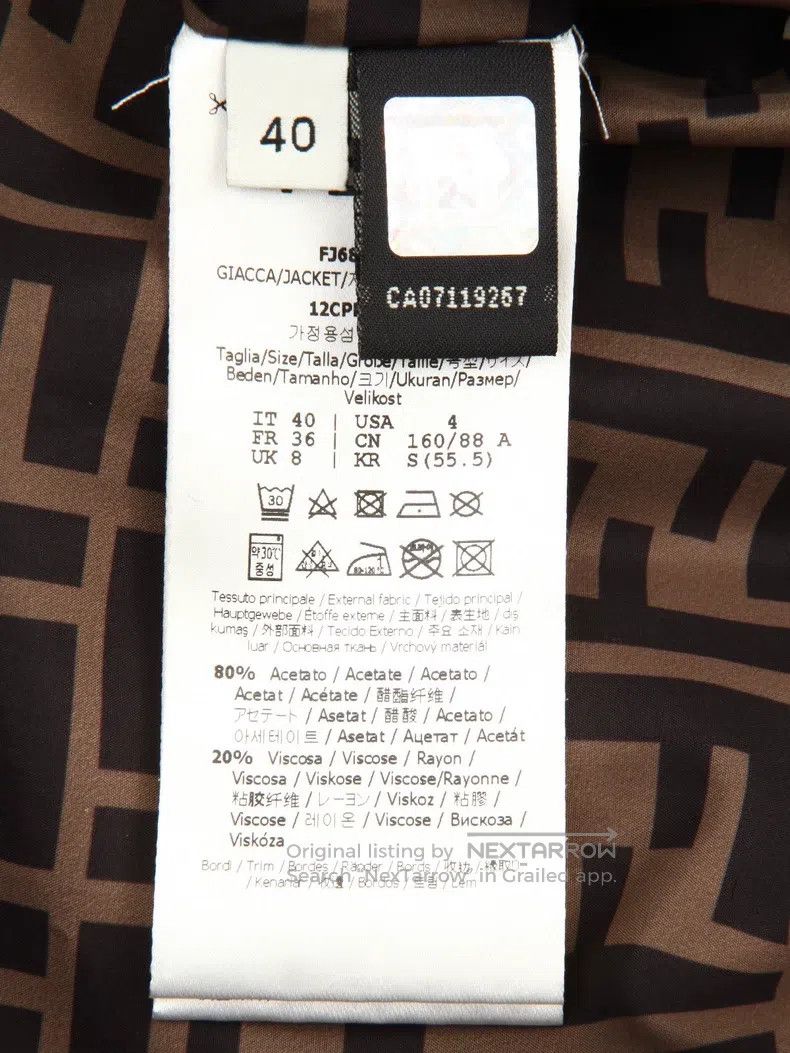 Other Fendi Double-sided Embroidered Jacket Size XS / US 0-2 / IT 36-38 - 8 Thumbnail