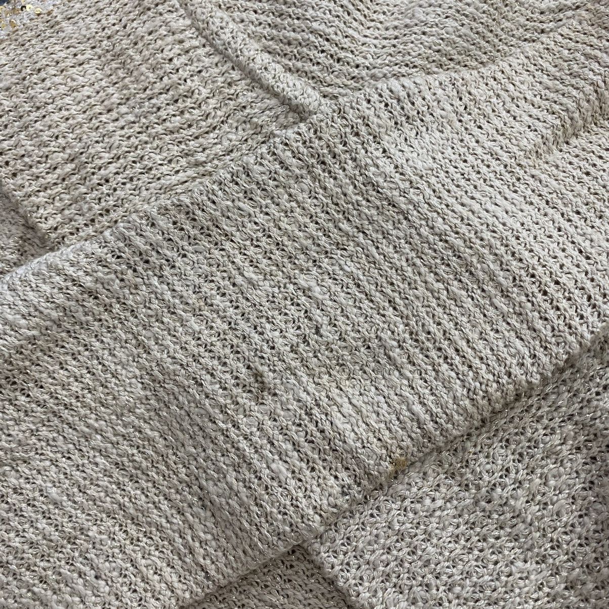 Other ELLE PLANETE Italian Designer Grey Knitwear Tweed Coat Size XS / US 0-2 / IT 36-38 - 10 Thumbnail