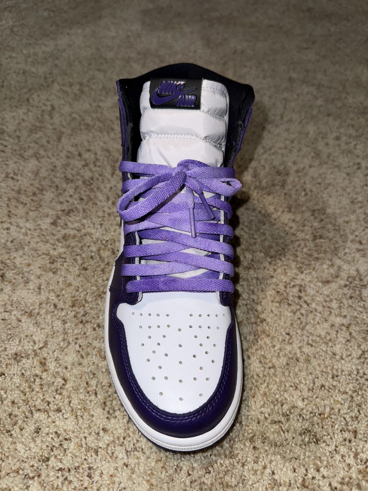 Jordan Brand Nike Air Jordan Retro High OG Court Purple/Black-White Size US 9.5 / EU 42-43 - 4 Thumbnail