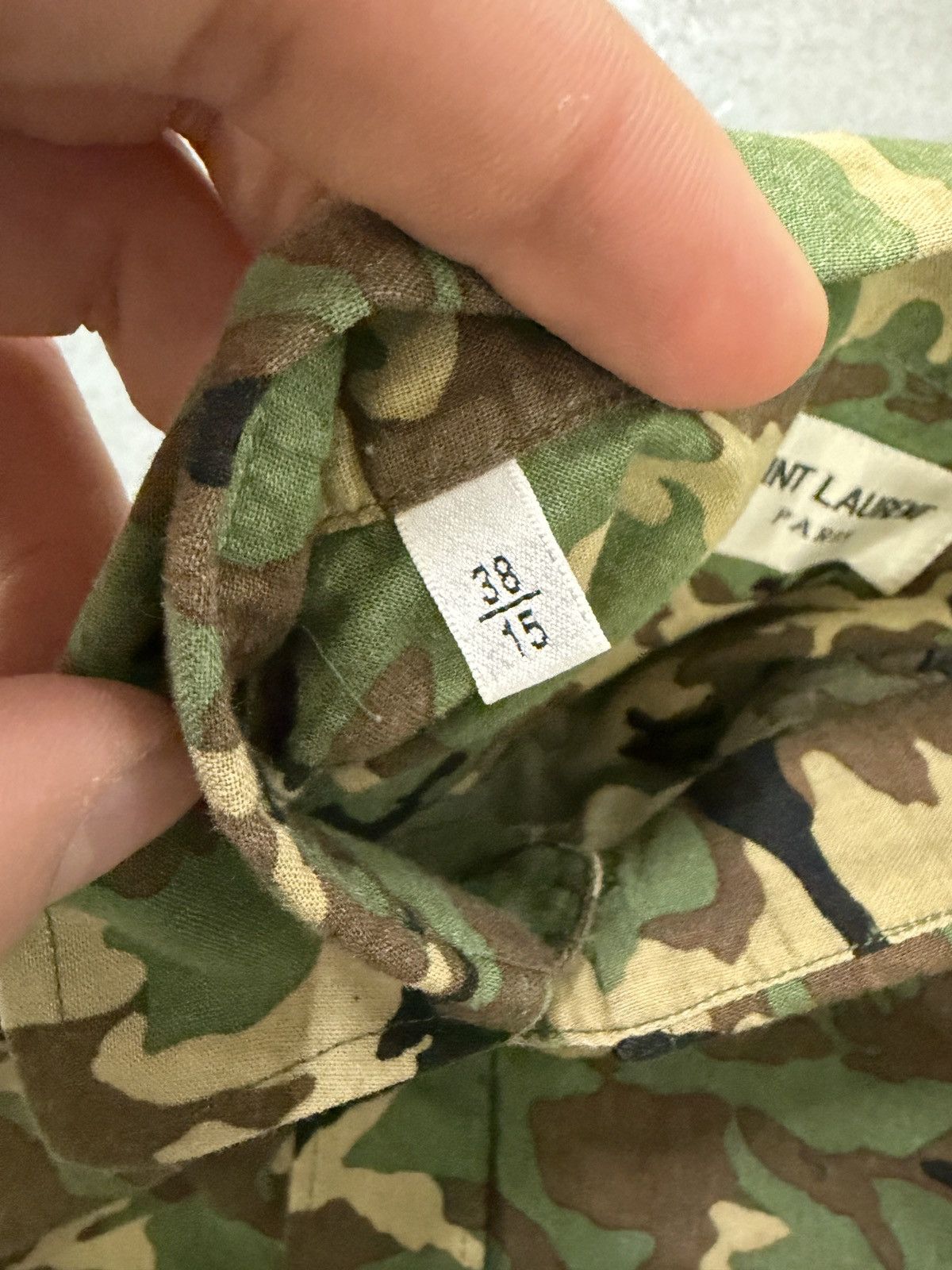 Saint Laurent Paris SS15 Saint Laurent Paris Camouflage Hedi Slimane Shirt Size US M / EU 48-50 / 2 - 12 Thumbnail