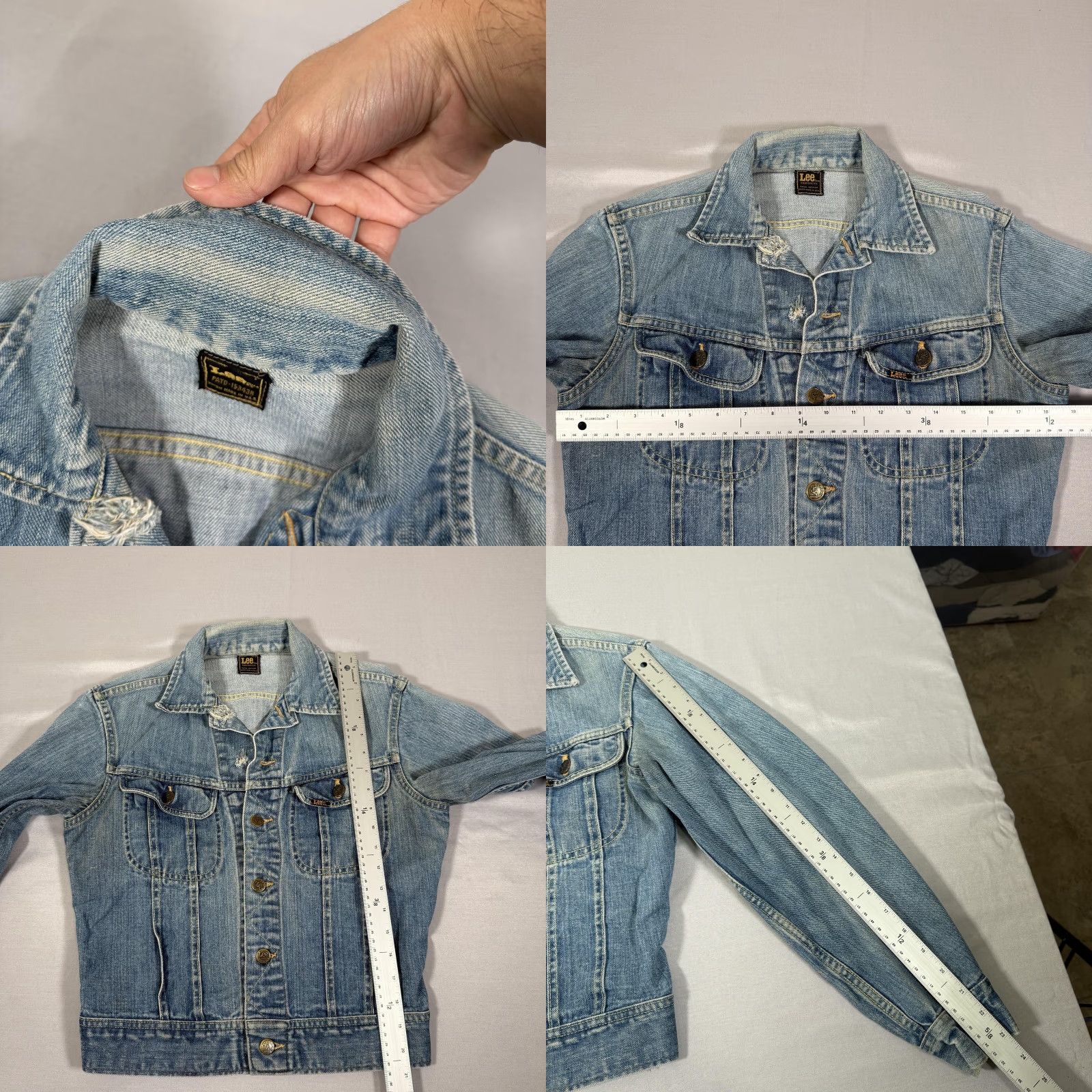 Lee VINTAGE Lee Jacket Mens 38 Blue Sanforized Denim Jean Trucker Union Made USA 60s Size US 38 / EU 54 - 8 Thumbnail