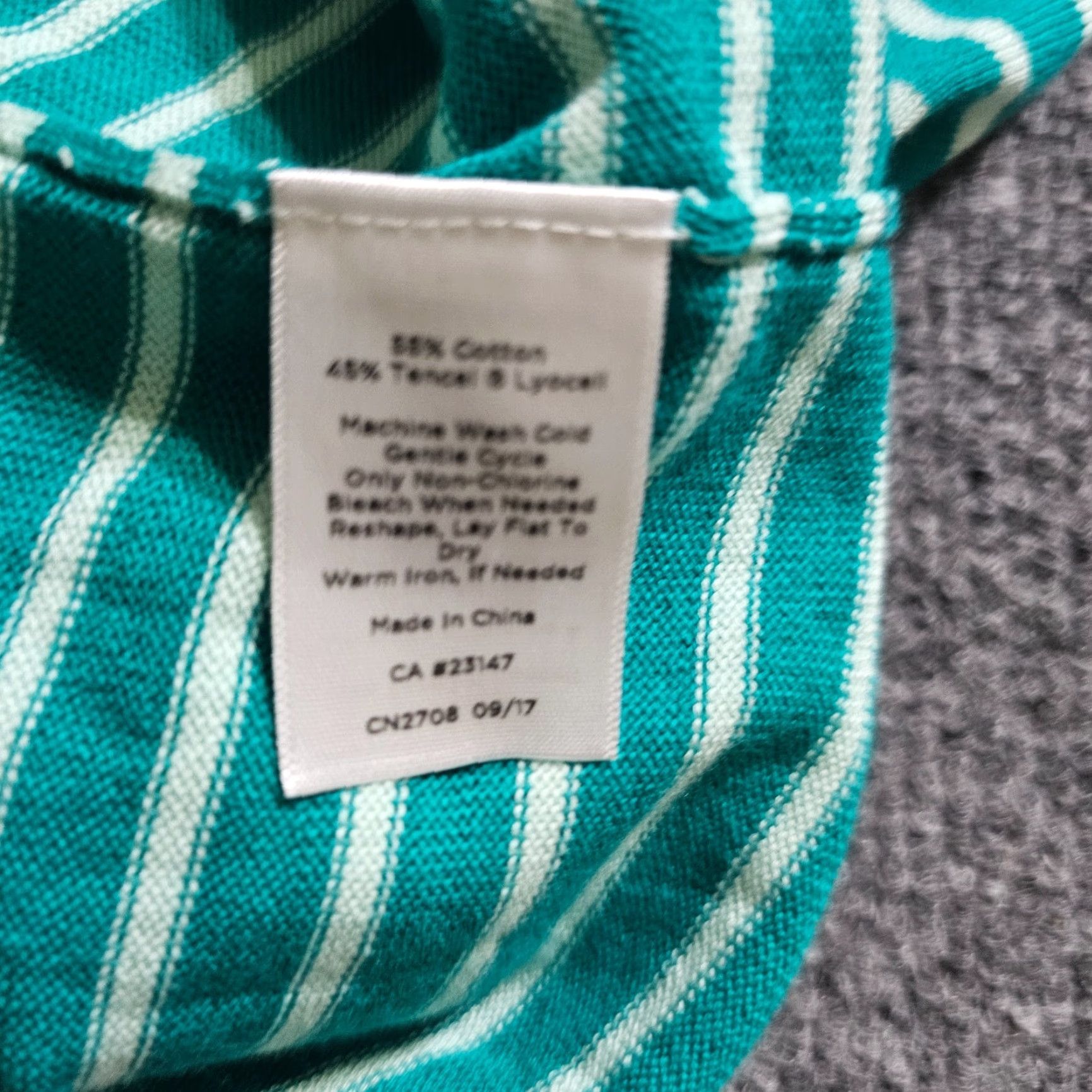 Talbots Talbots Sweater Top Womens XL Green White Stripe Tie Waist Long Sleeve Casual Size XL / US 12-14 / IT 48-50 - 7 Thumbnail